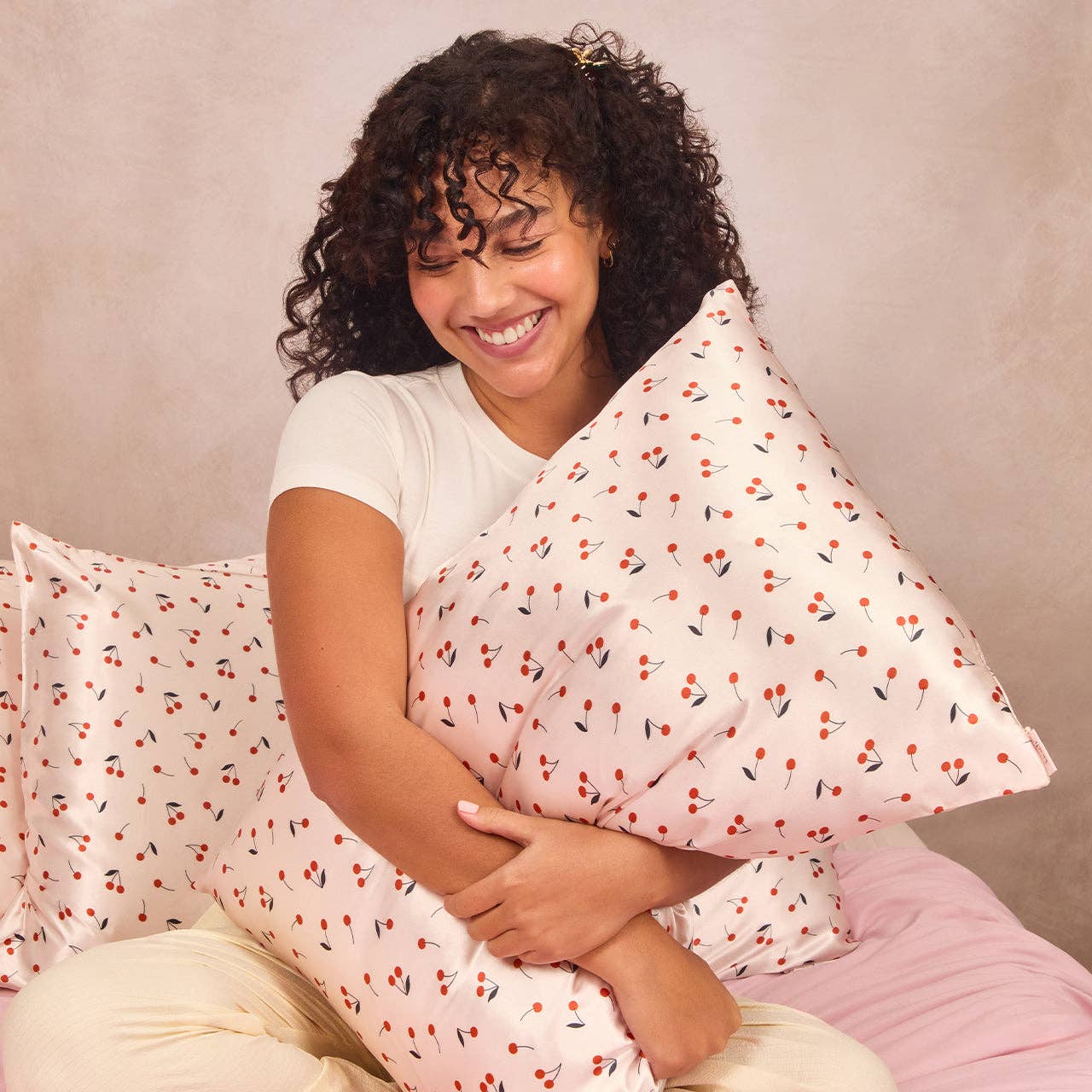 Satin Pillowcase Standard - Cherry Print - The BLVD