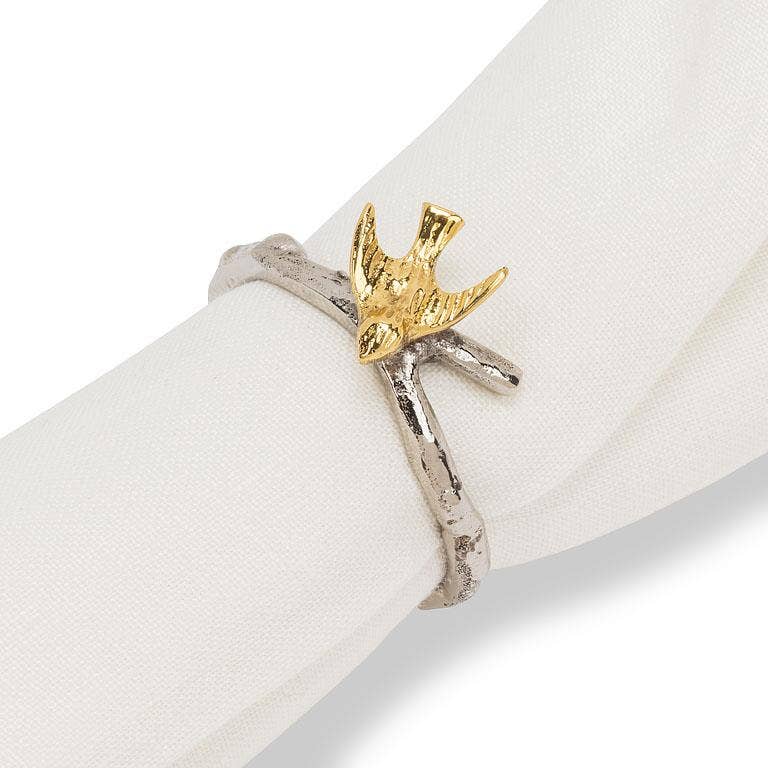 Bird on Branch Napkin Ring-2"D