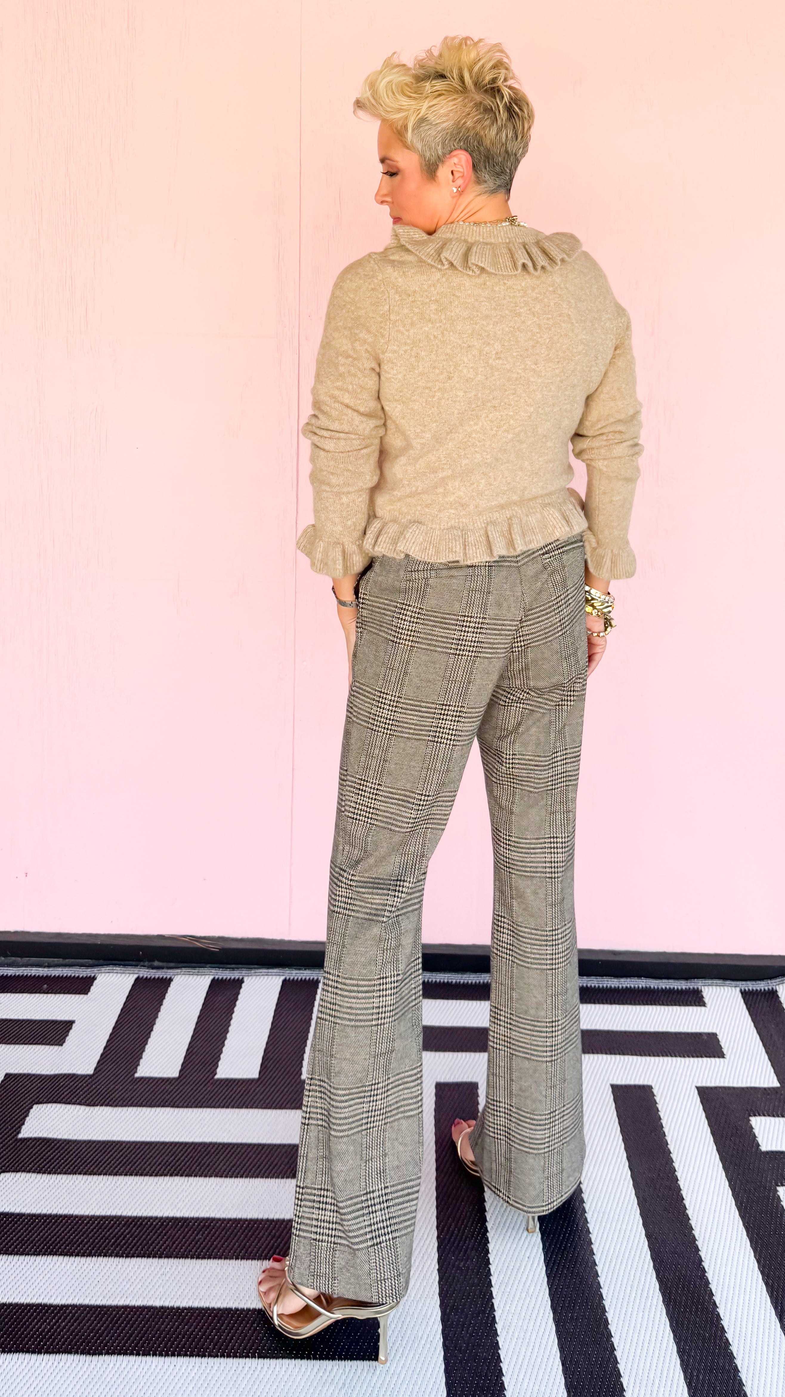 Brown Plaid Trousers