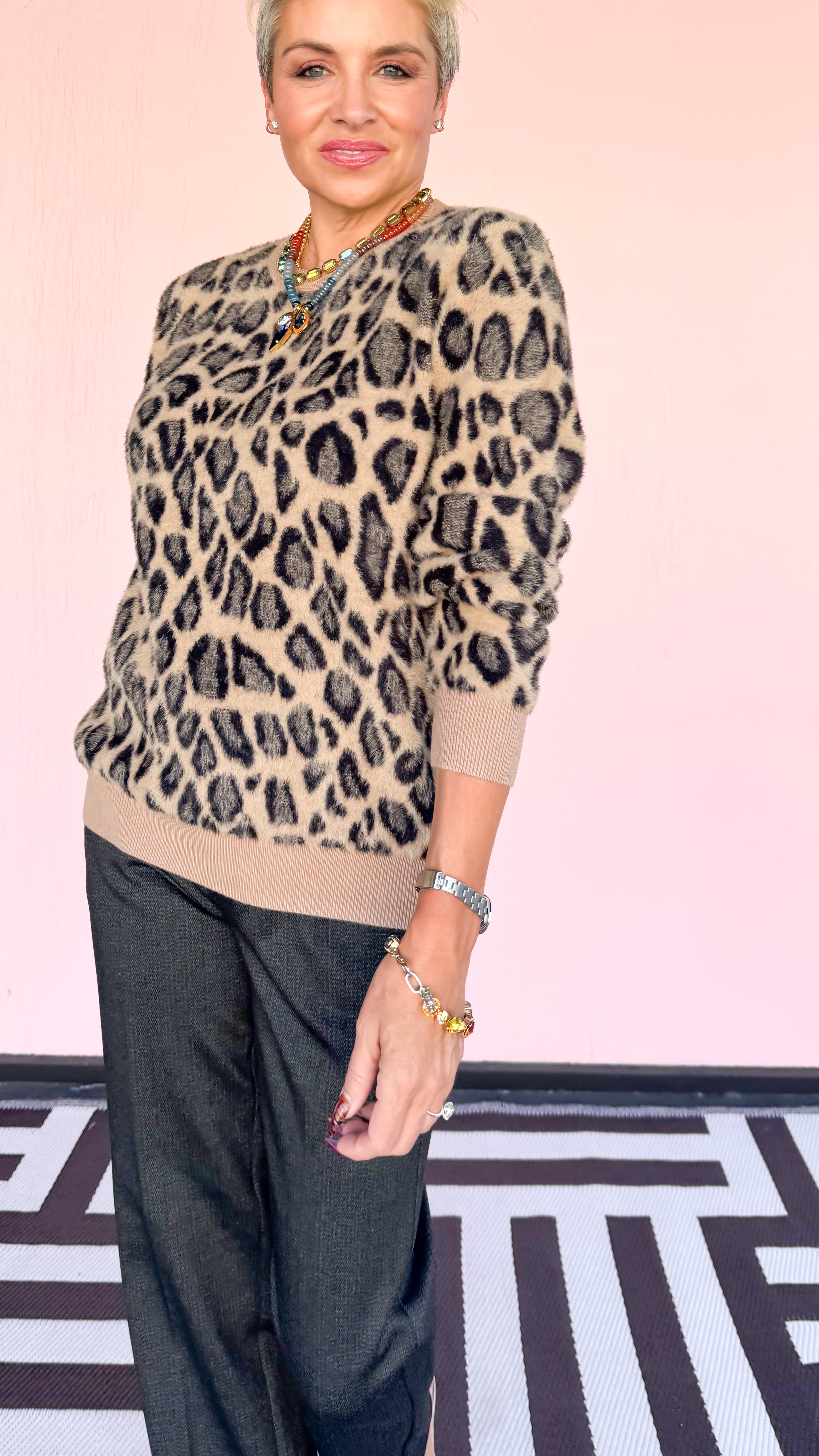 Canna Leopard Chunky Sweater - The BLVD