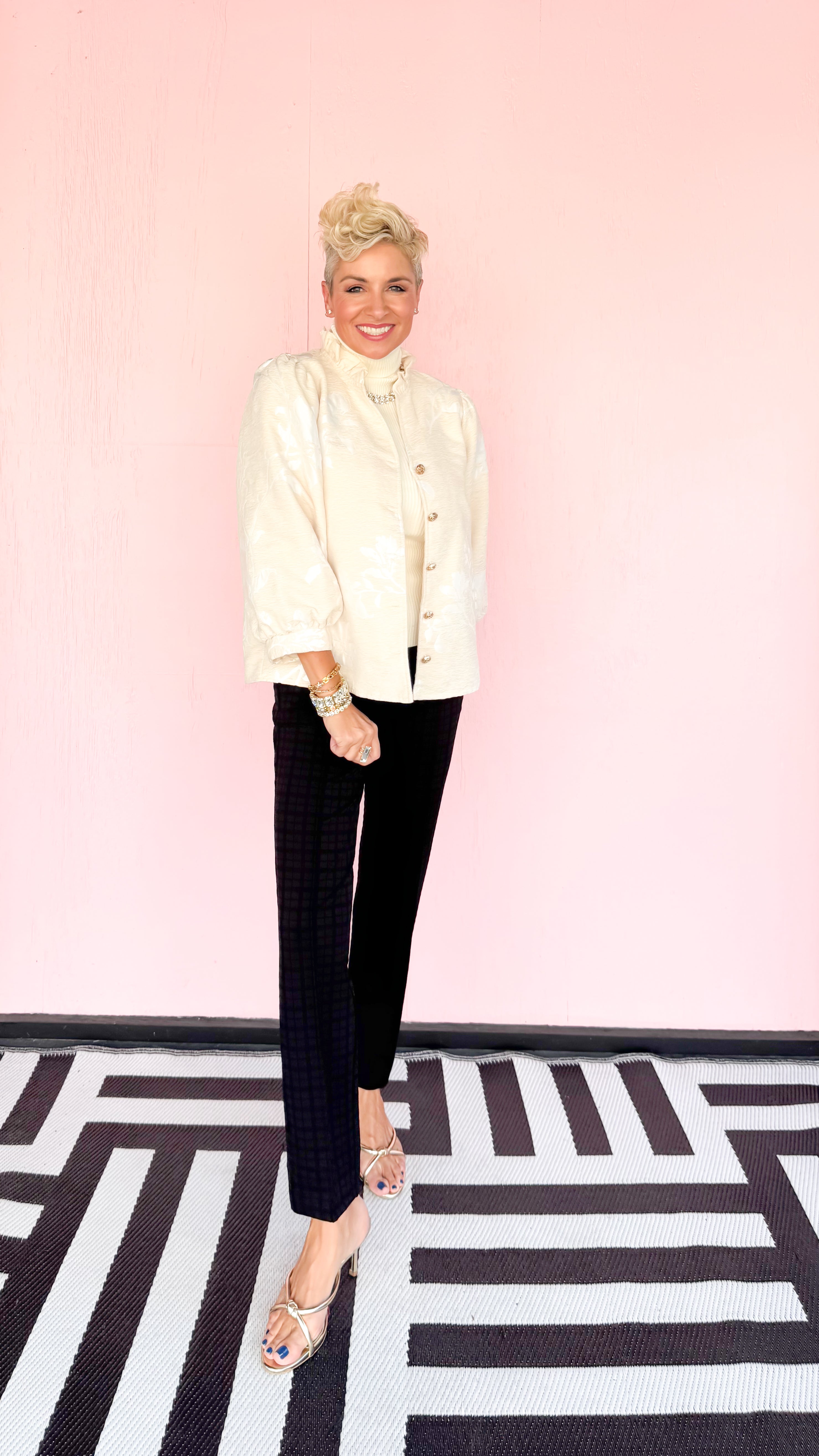 Floral Velvet Button Down/Oatmeal