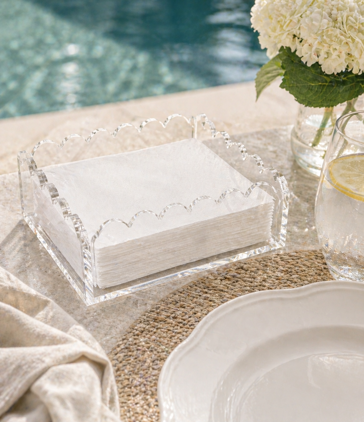 Napkin Holder - Lunch/Dinner- Scallop