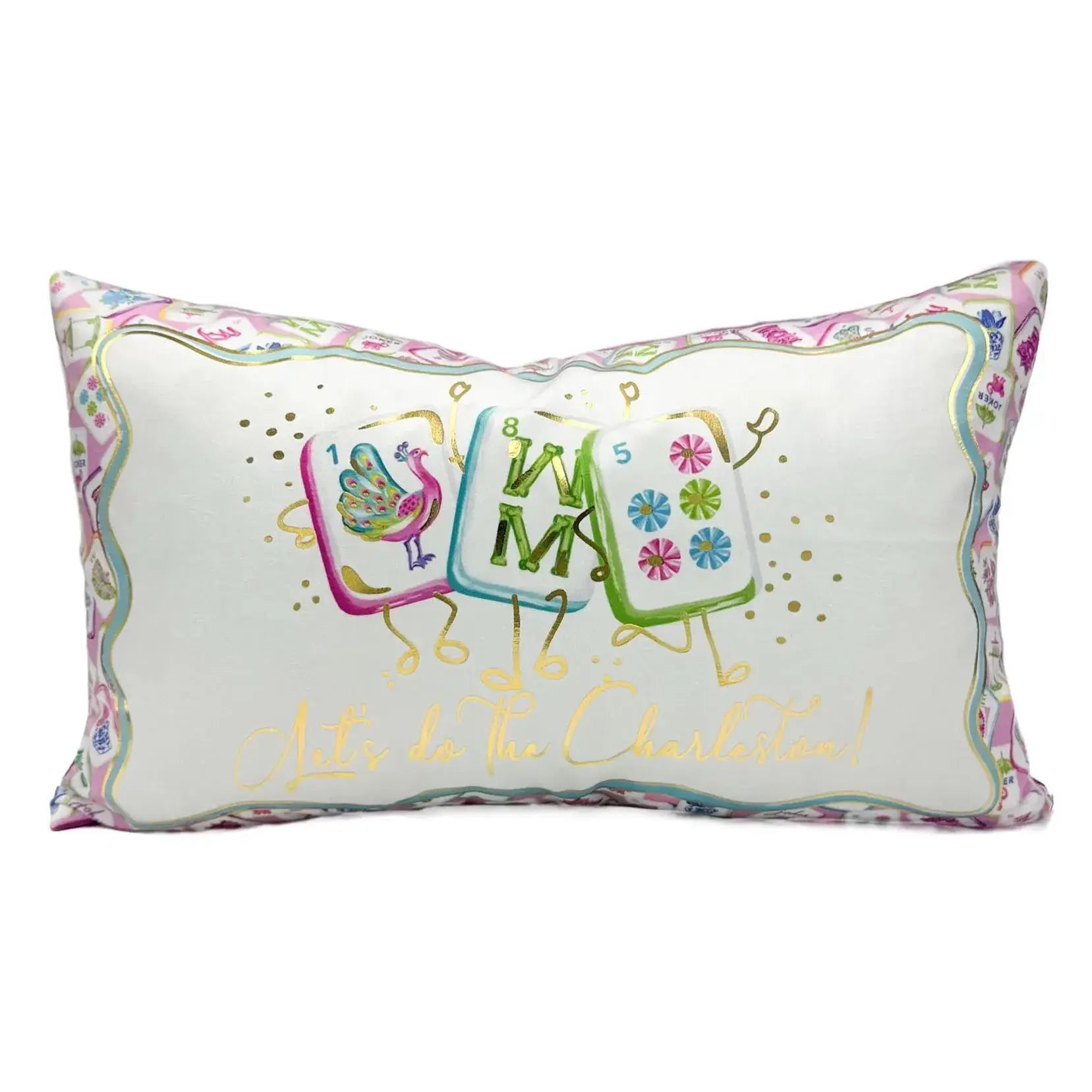 Let's do the Charleston Mahjong Tiles Pillow