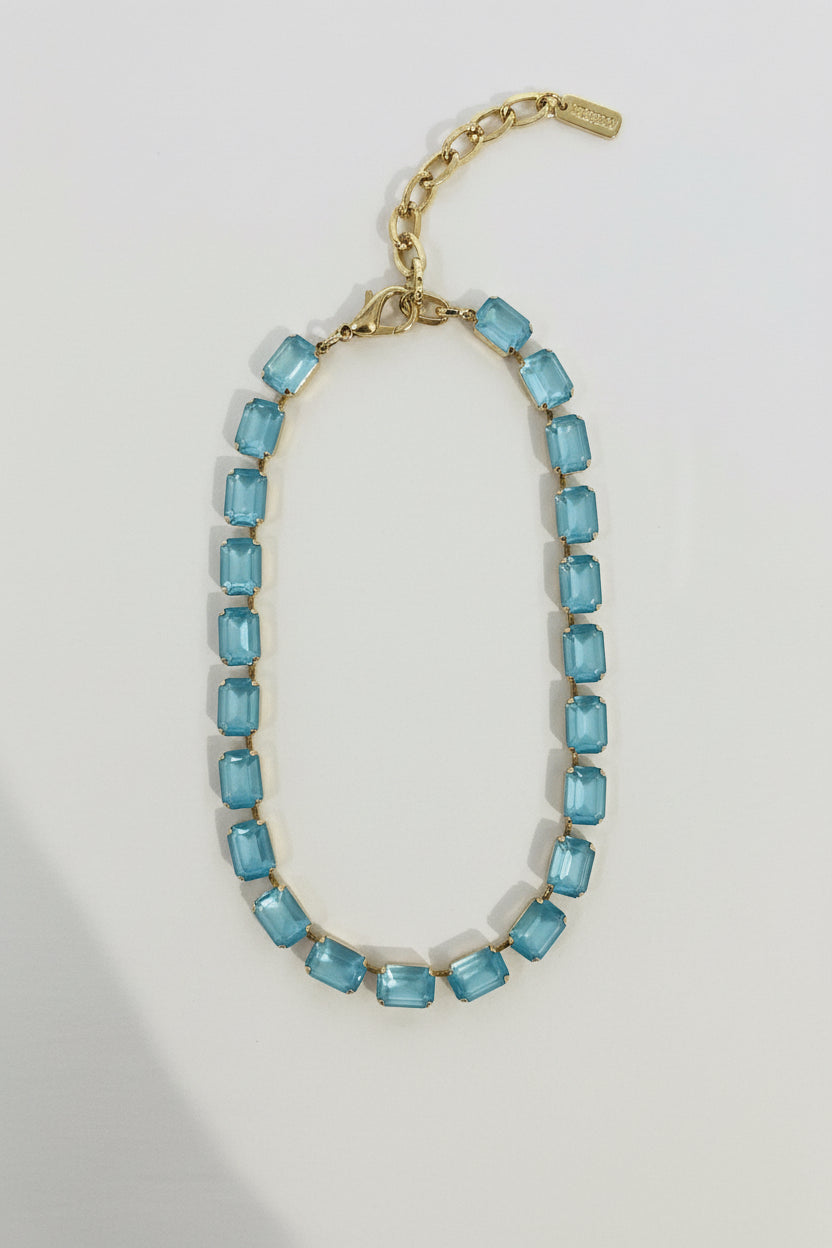 Jabari Necklacein Aquamarine Matt