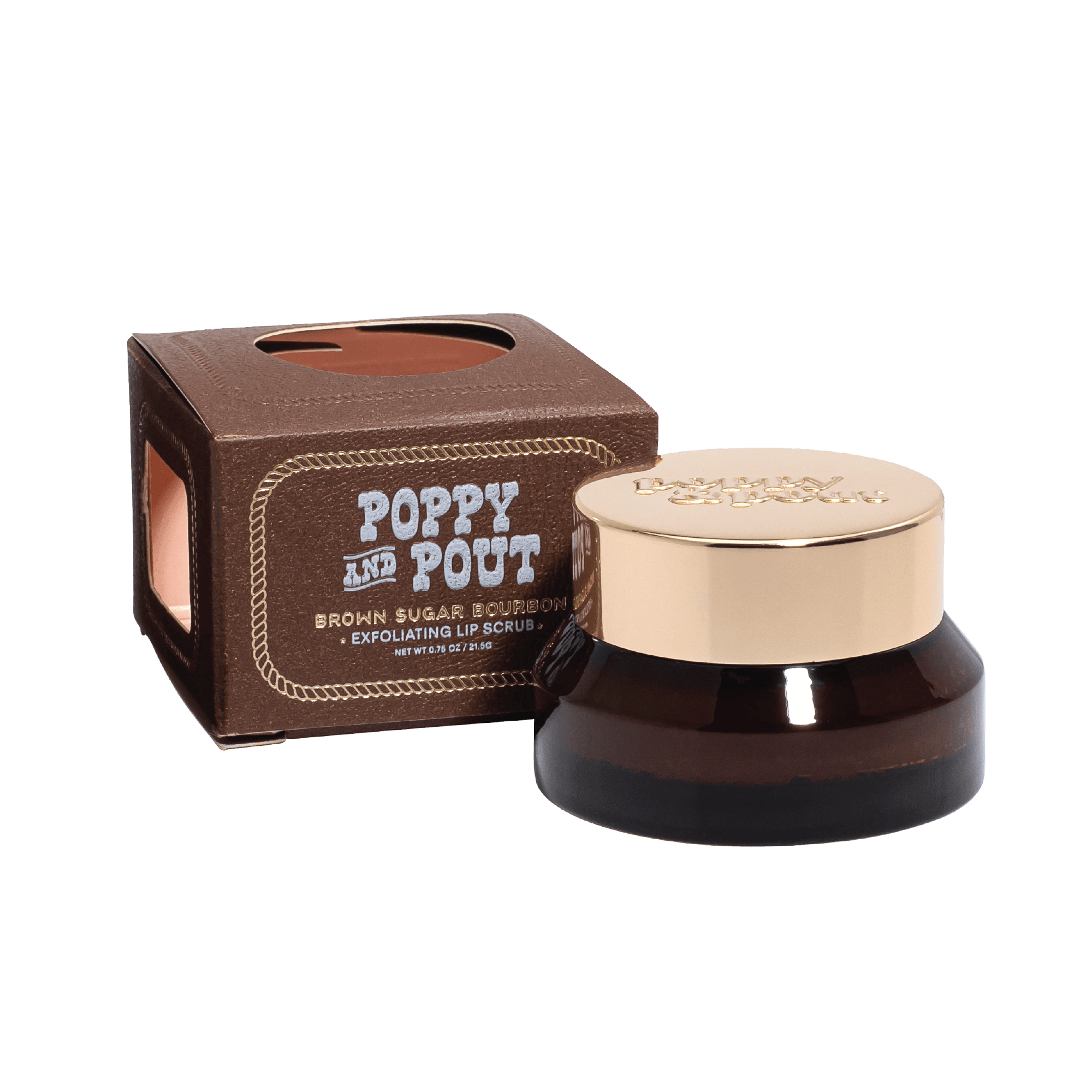 Lip scrub Rhinestone Rodeo Brown Sugar Bourbon product photo - close-up - BLVD Boutik