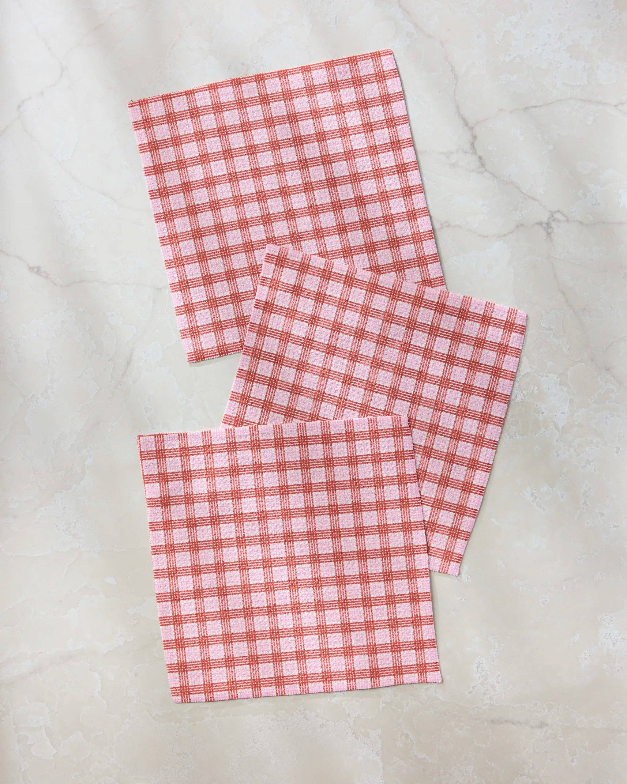 Cupid's Plaid Dishcloth Set - The BLVD
