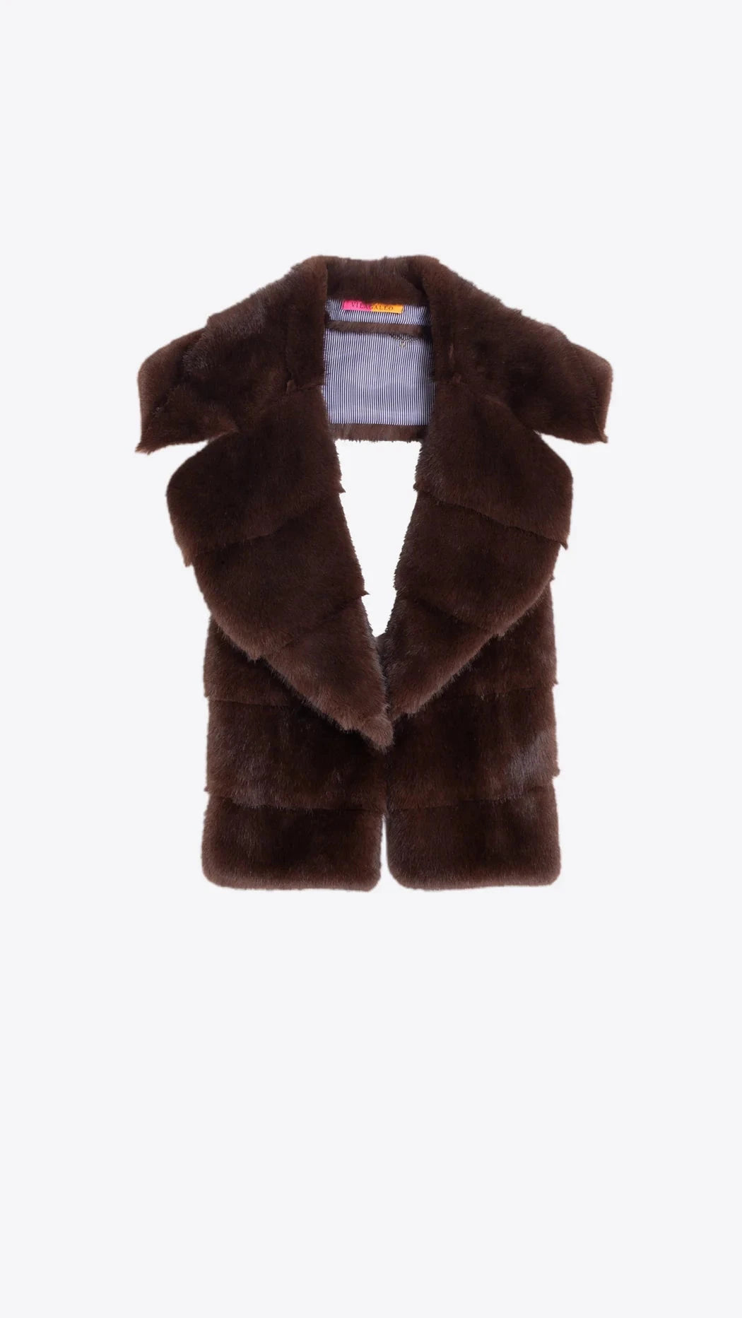 Faux Mink Fur Collar/Brown