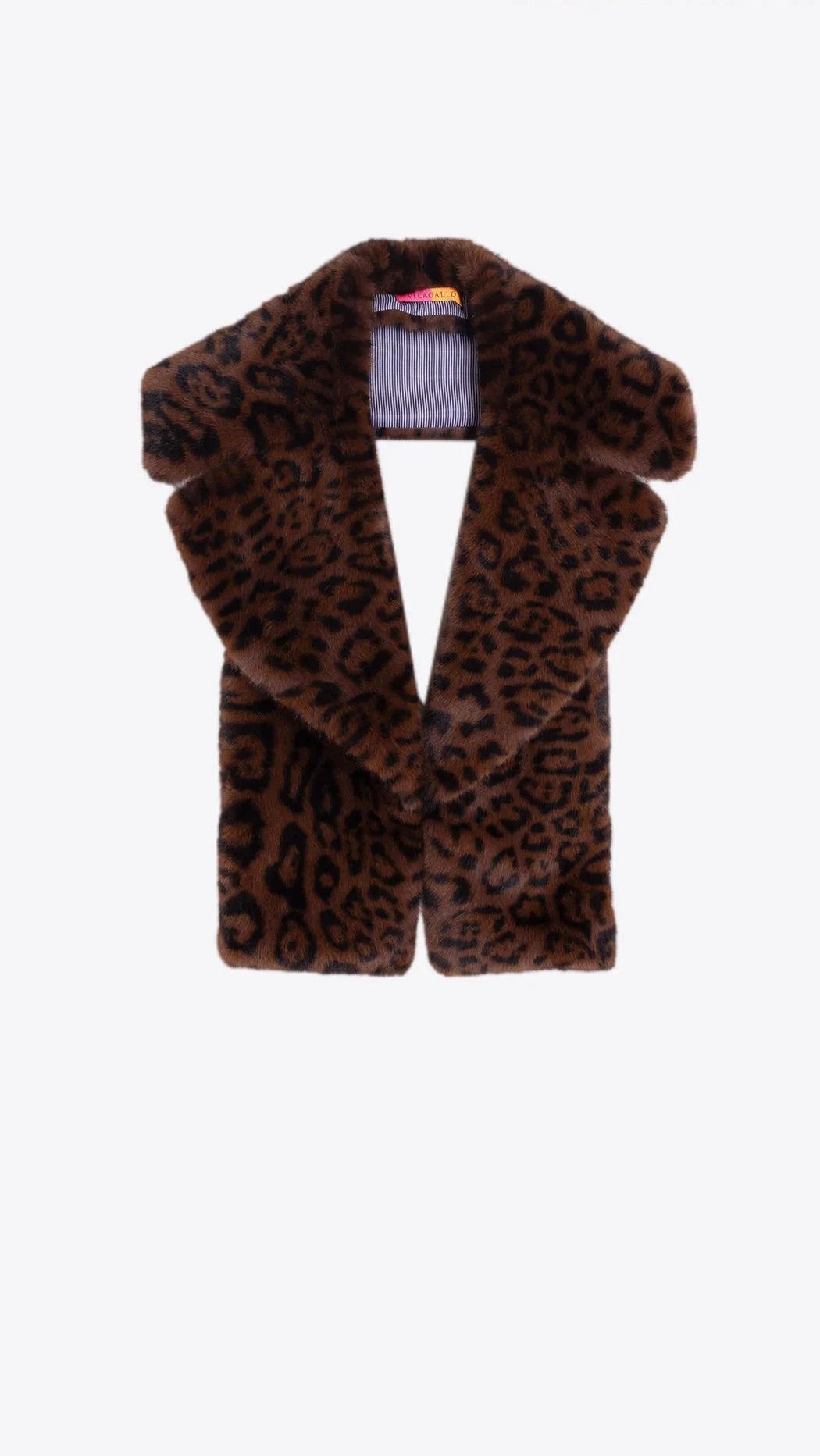 Faux Leopard Fur Collar