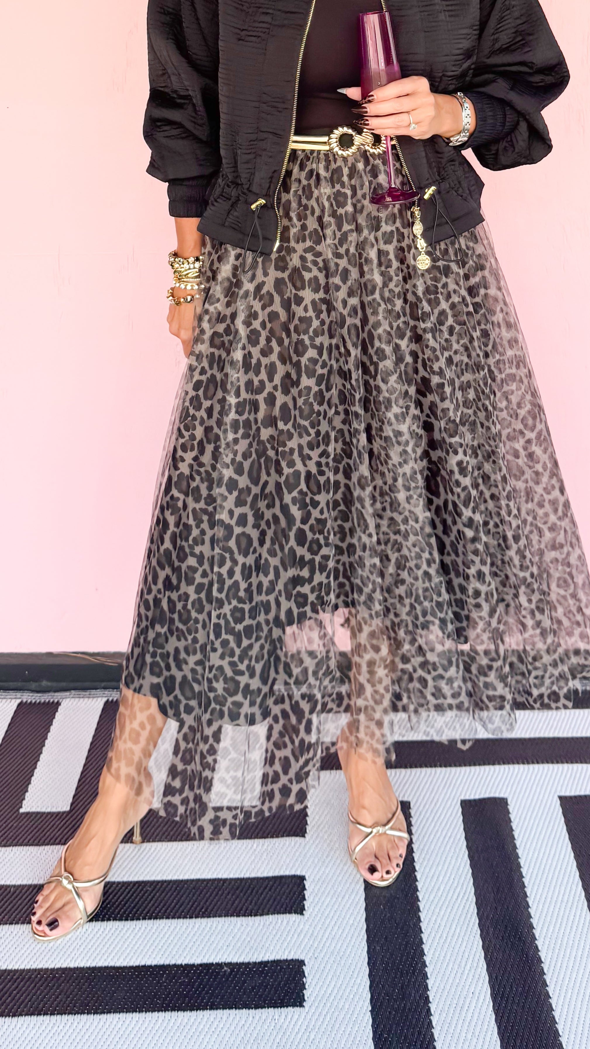Leopard Tulle Skirt