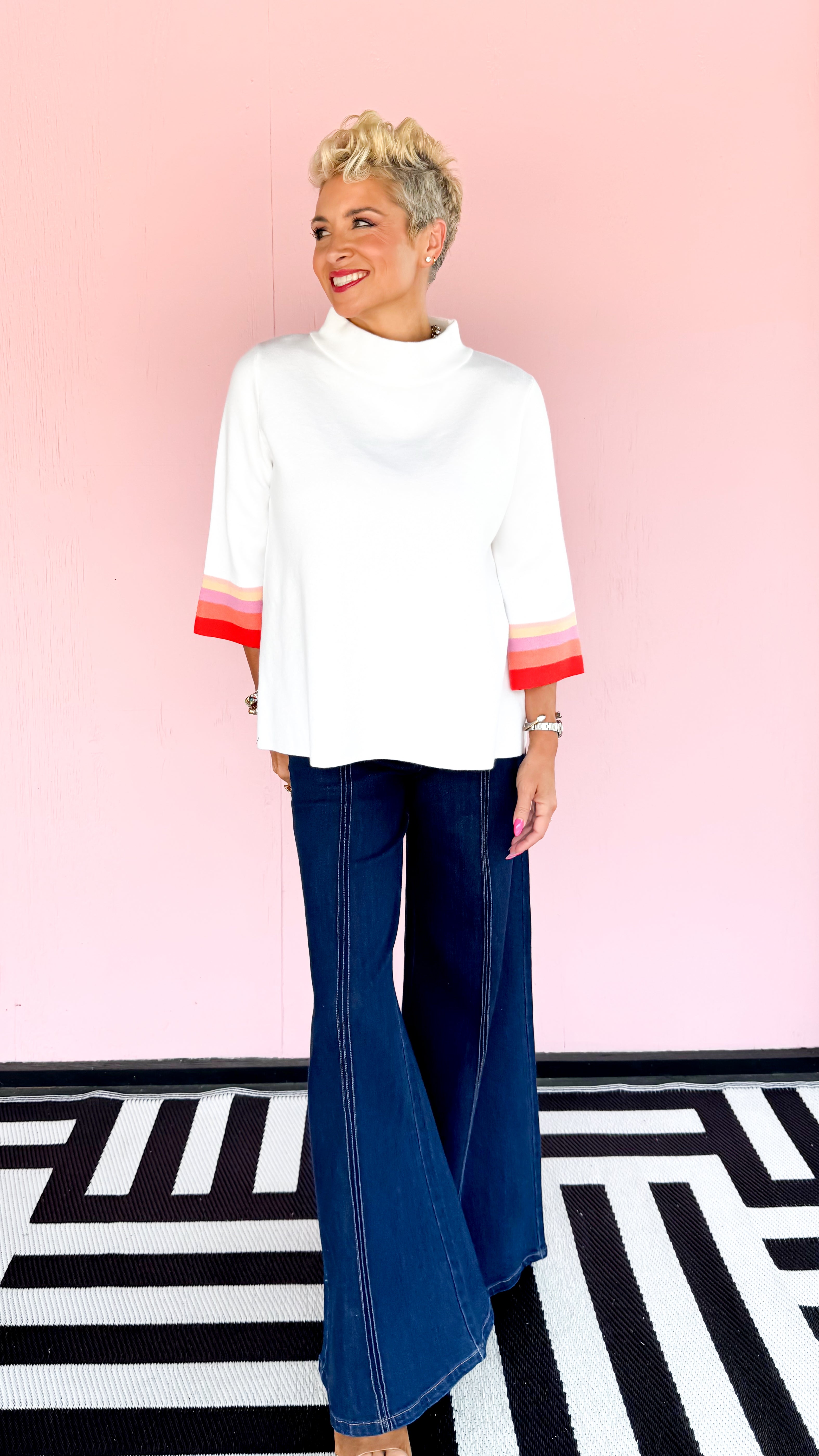 Margie Multi Color Stripe Sweater