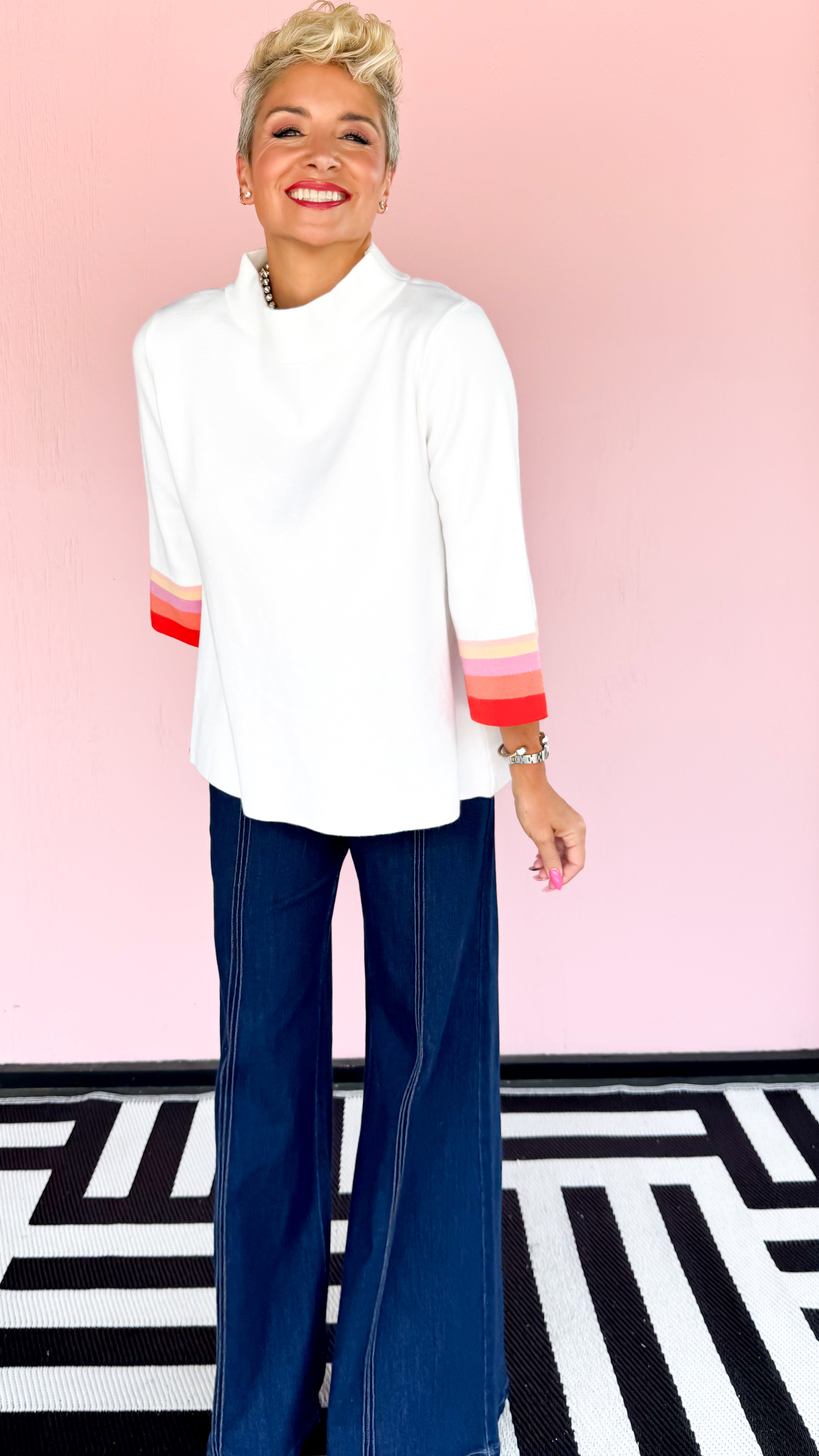 Margie Multi Color Stripe Sweater