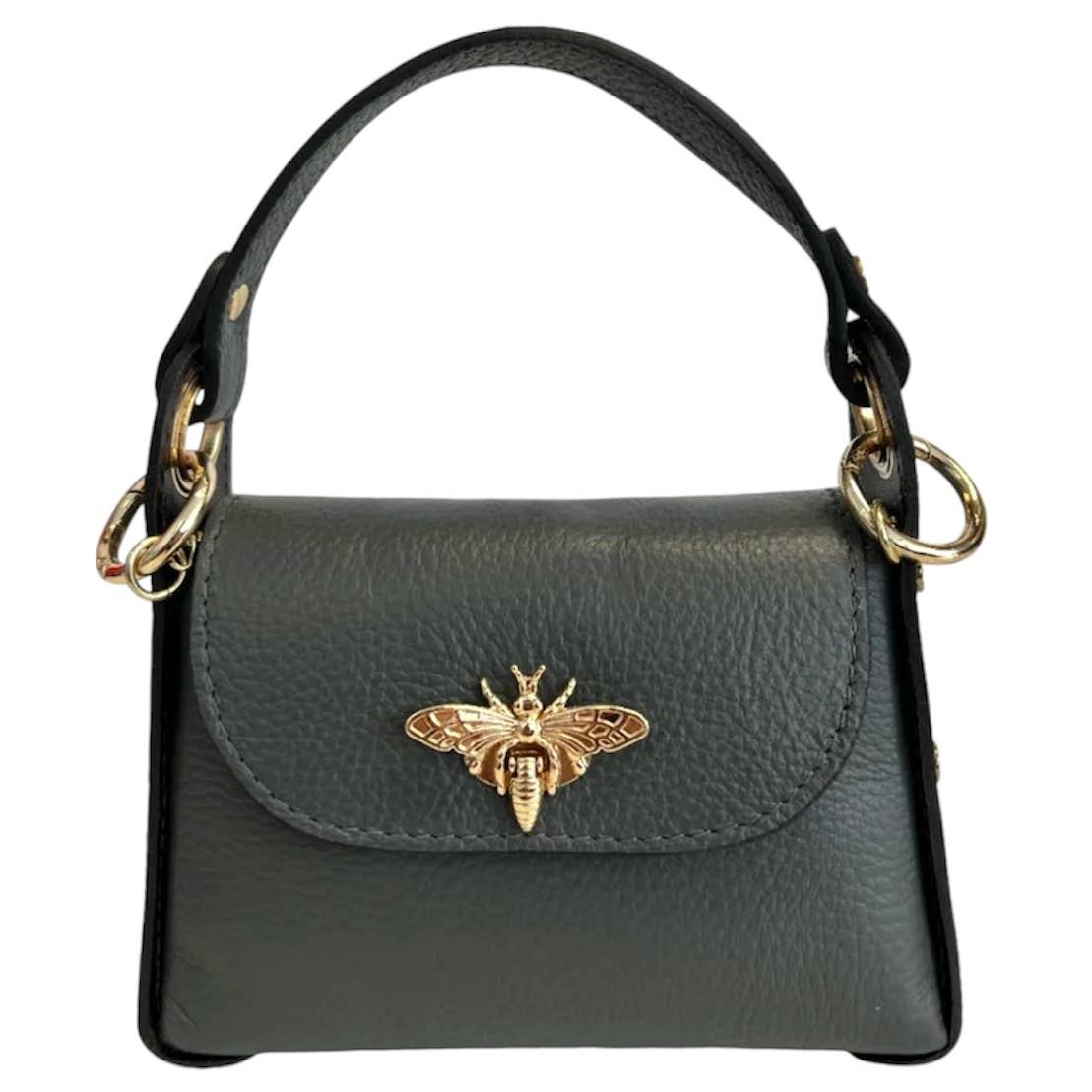 Mini Leather Bag w/Fly Closure - The BLVD