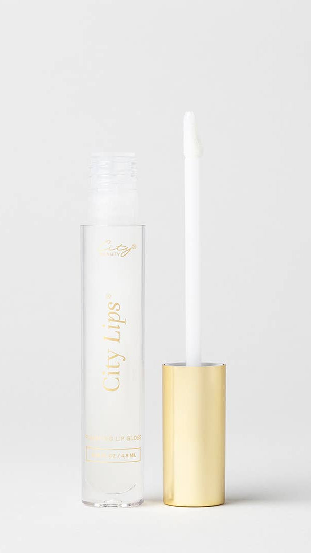 City Lips plumping lip gloss in Clear, a transparent non-tinted shade