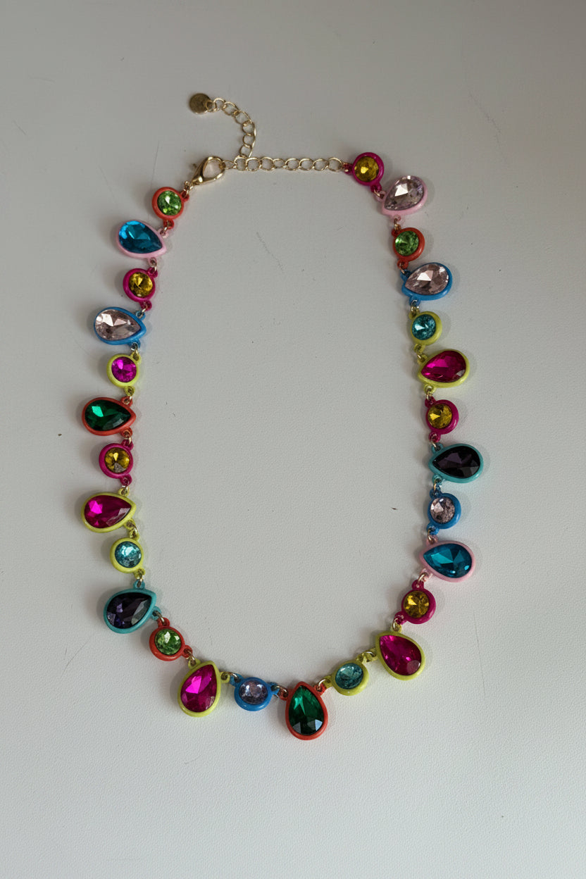 Multi Colored Enamel Necklace