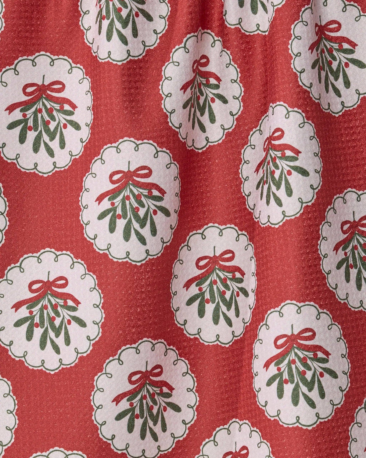 Geometry Merry Mistletoe Christmas tea towel, 18 x 30, alternate view 2