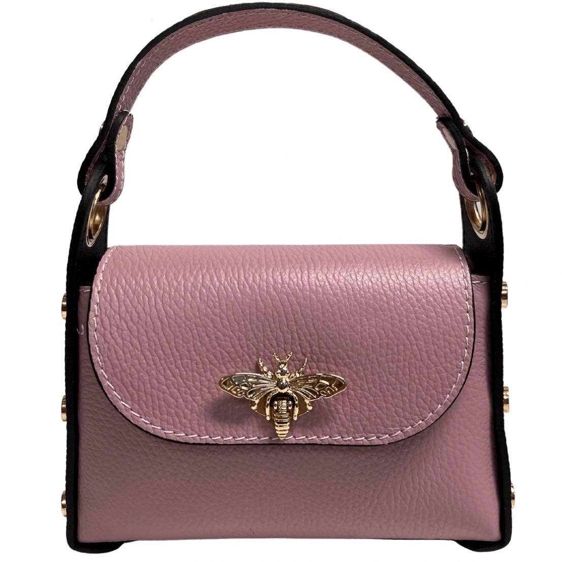 Mini Leather Bag w/Fly Closure