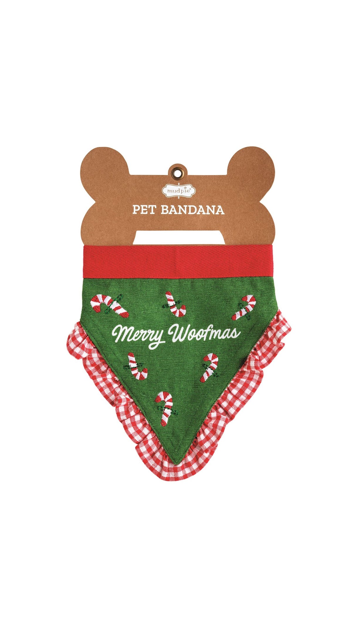 Most Likely Too Embroidered Pet Bandana full view on white
