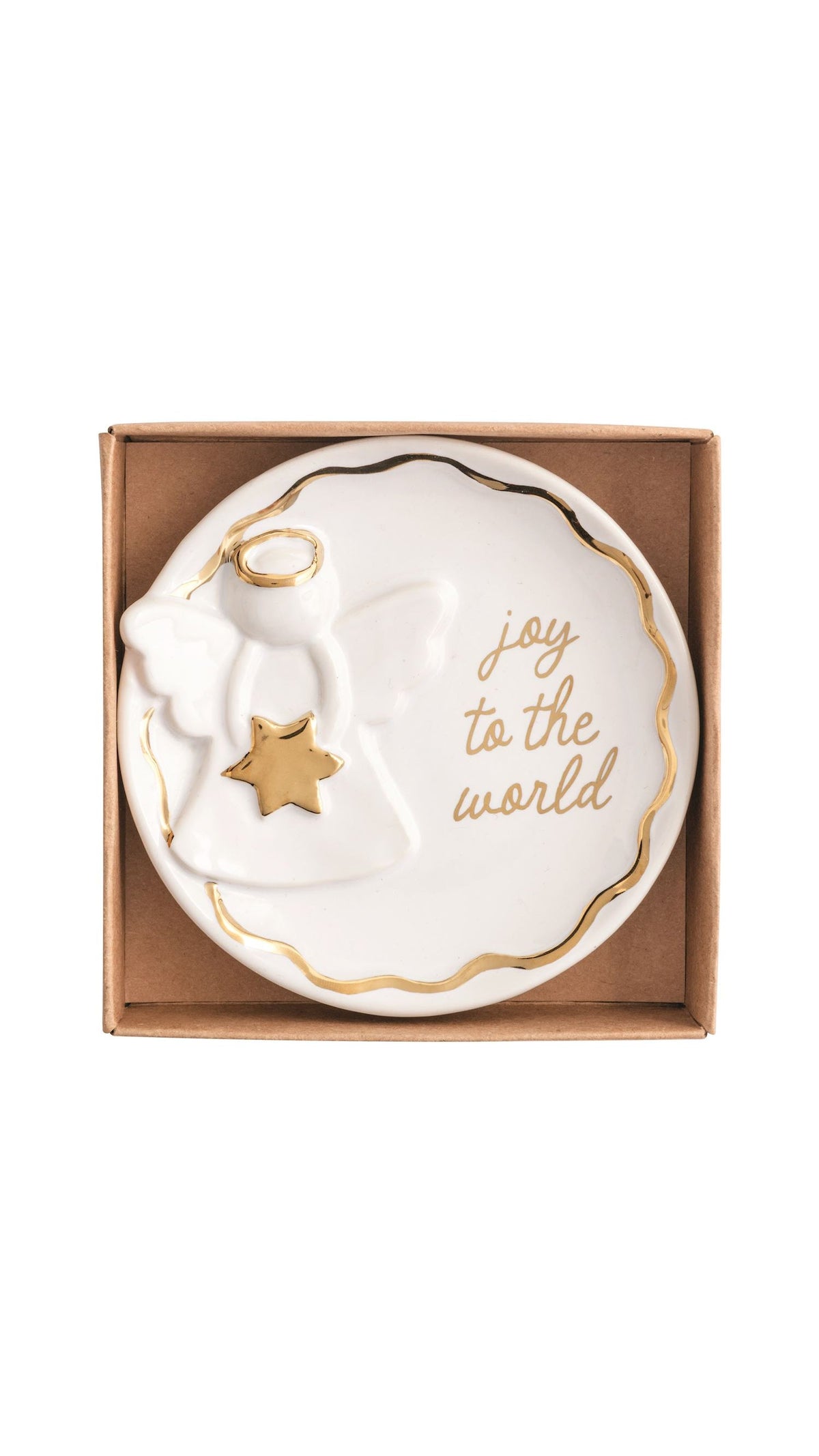 Angel Gold Trinket Dish full view on white