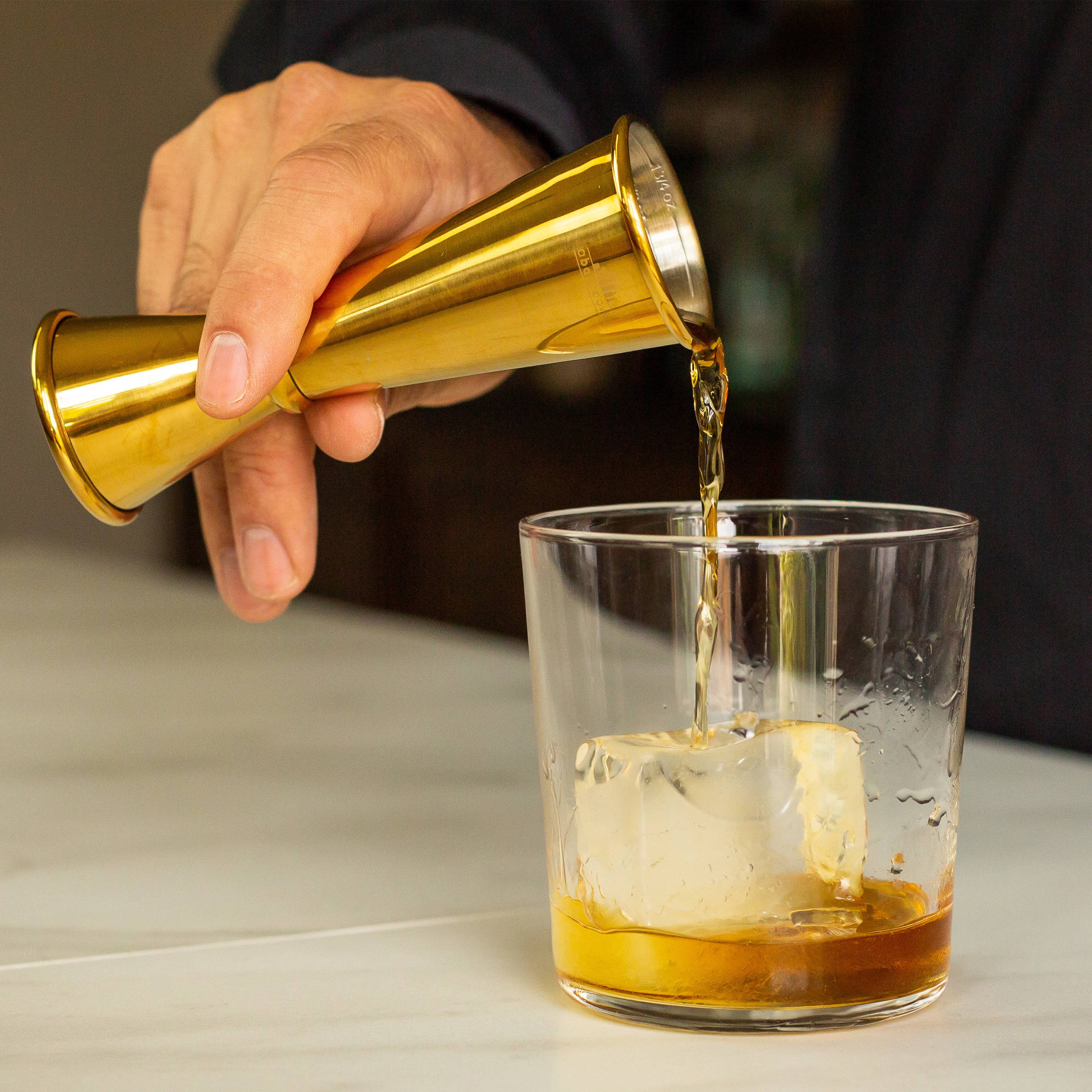 Japanese Jigger, Gold 2 Ounce Cocktail Jigger - The BLVD
