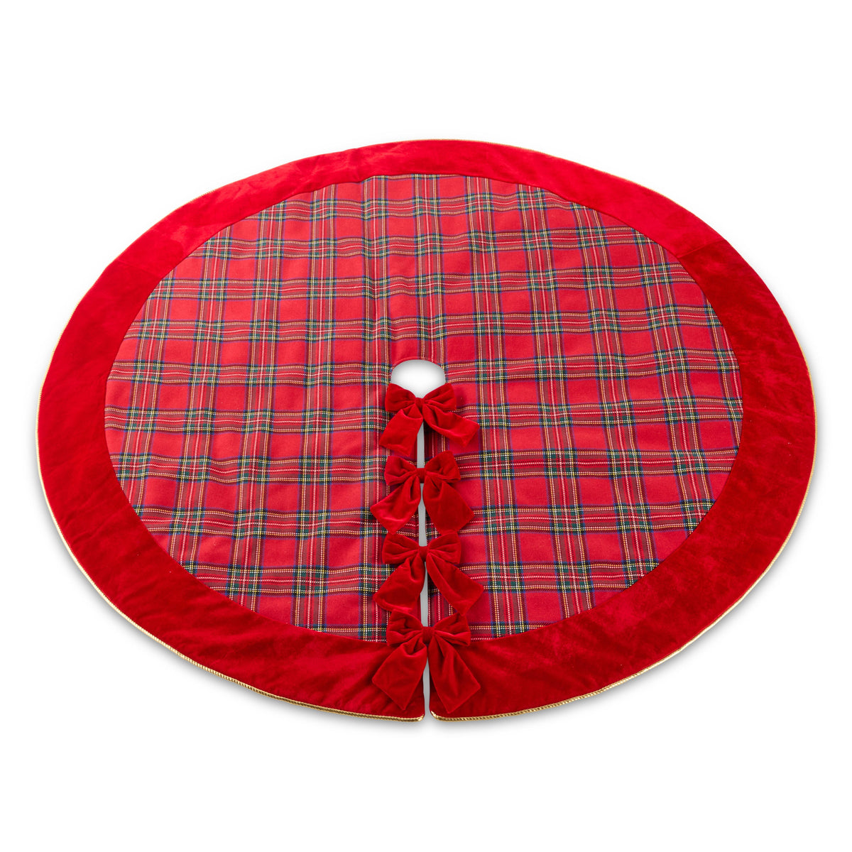 60 inch tartan plaid Christmas tree skirt