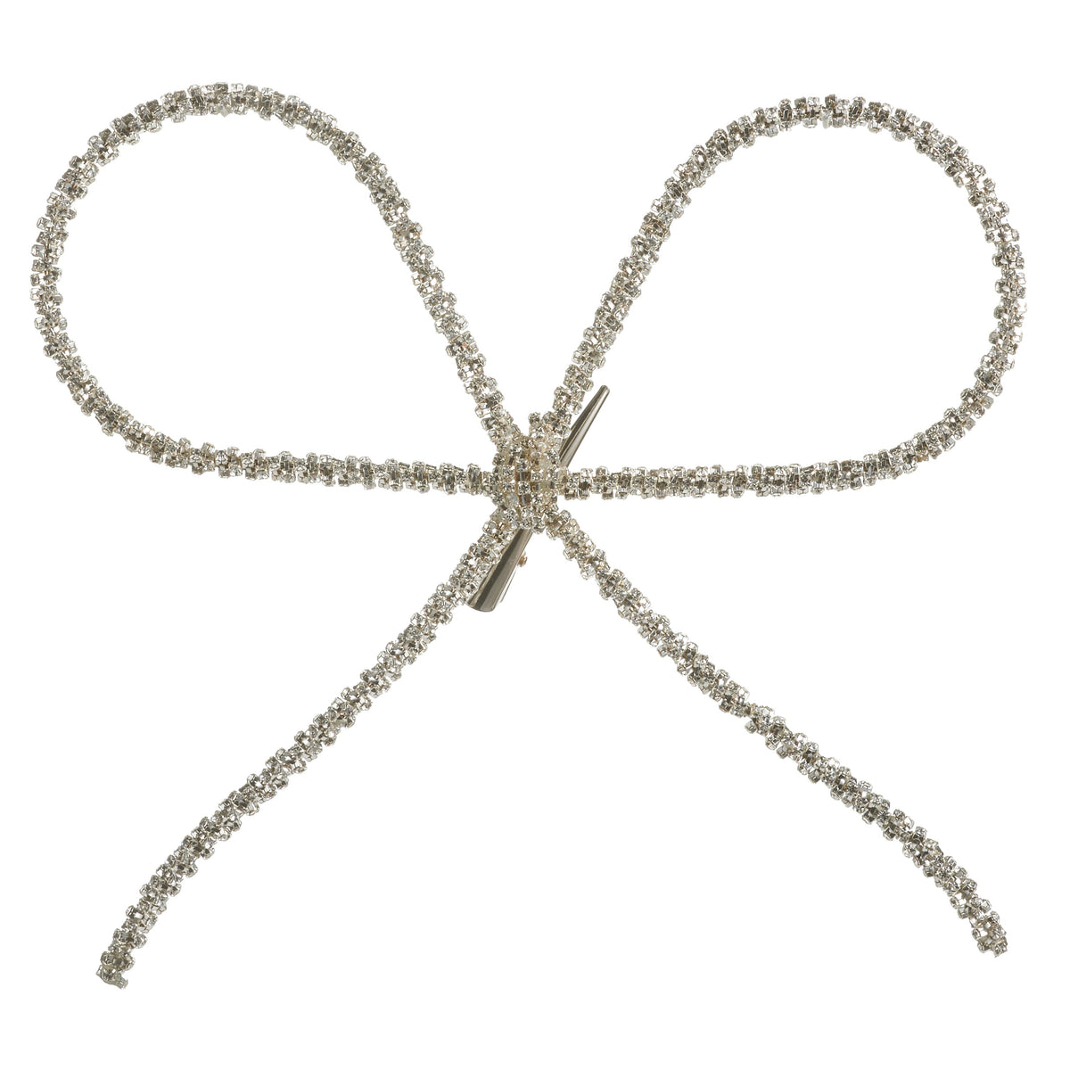 9 inch gold clip-on bow ornament, full view