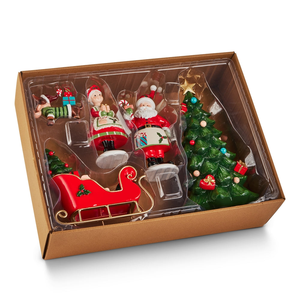 4.75 inch Santa's Scene Christmas box set, full view