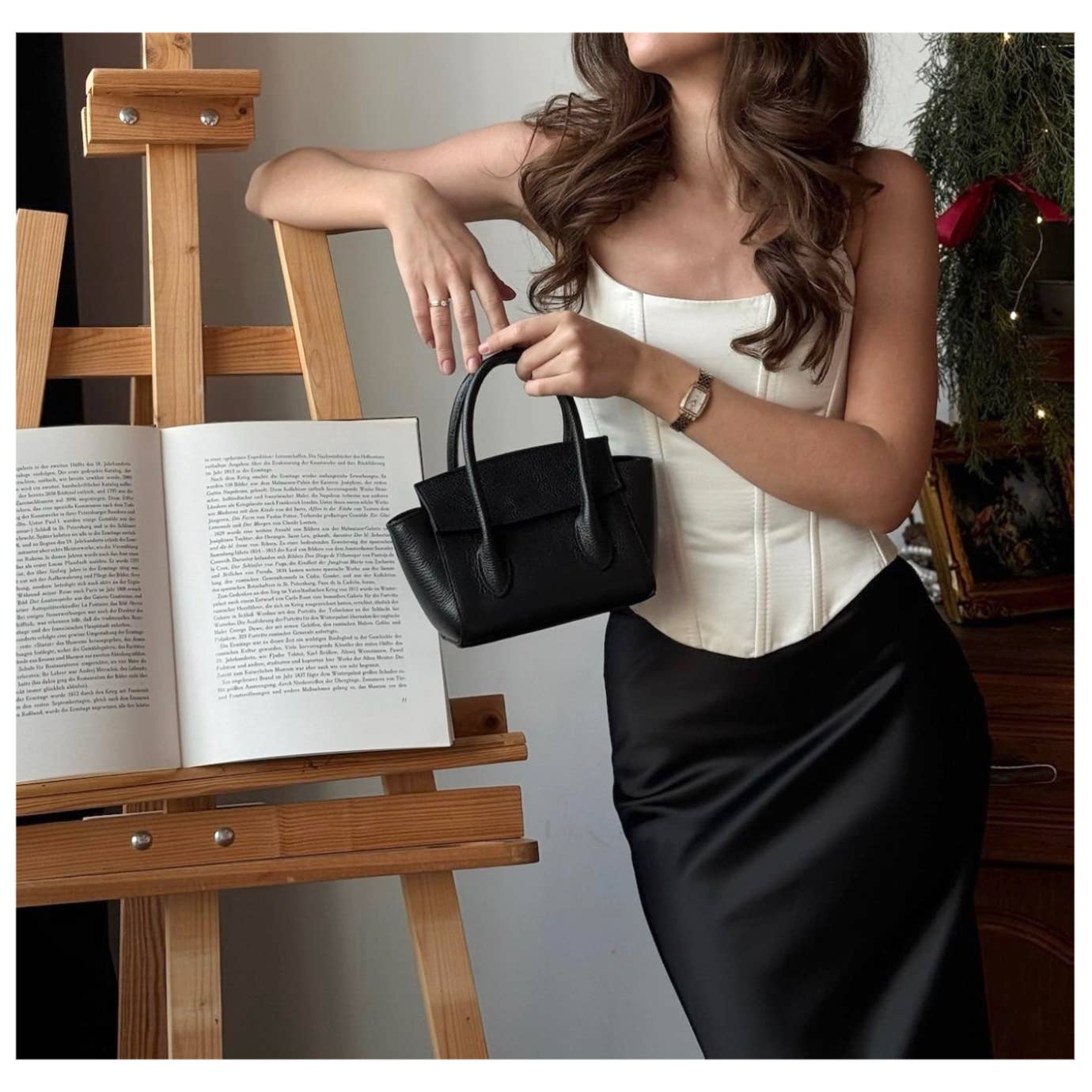 Modarno Lily Handbag/Shoulder Bag in Genuine Leather