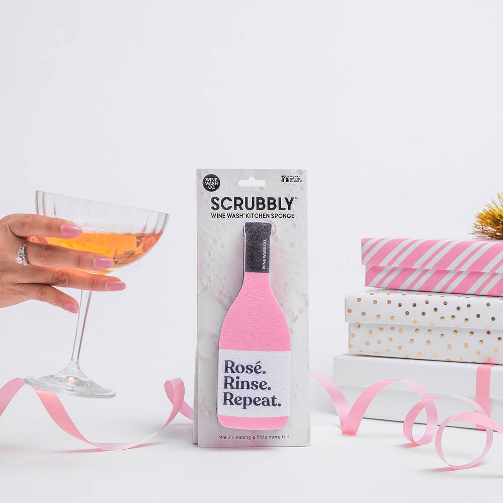 Scrubbly sponge rose rinse repeat product photo - styled view - BLVD Boutik