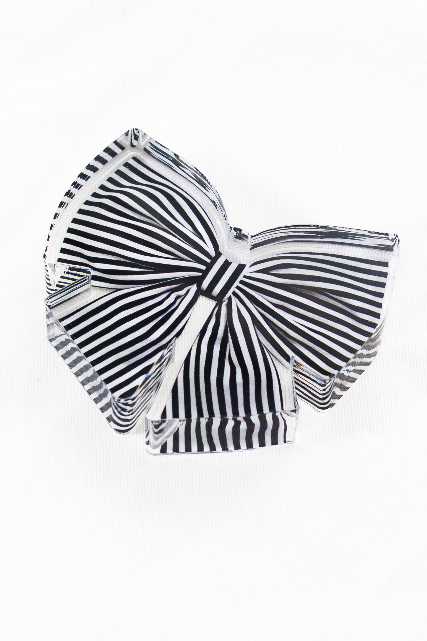 Acrylic Napkin Weight, Black Bow