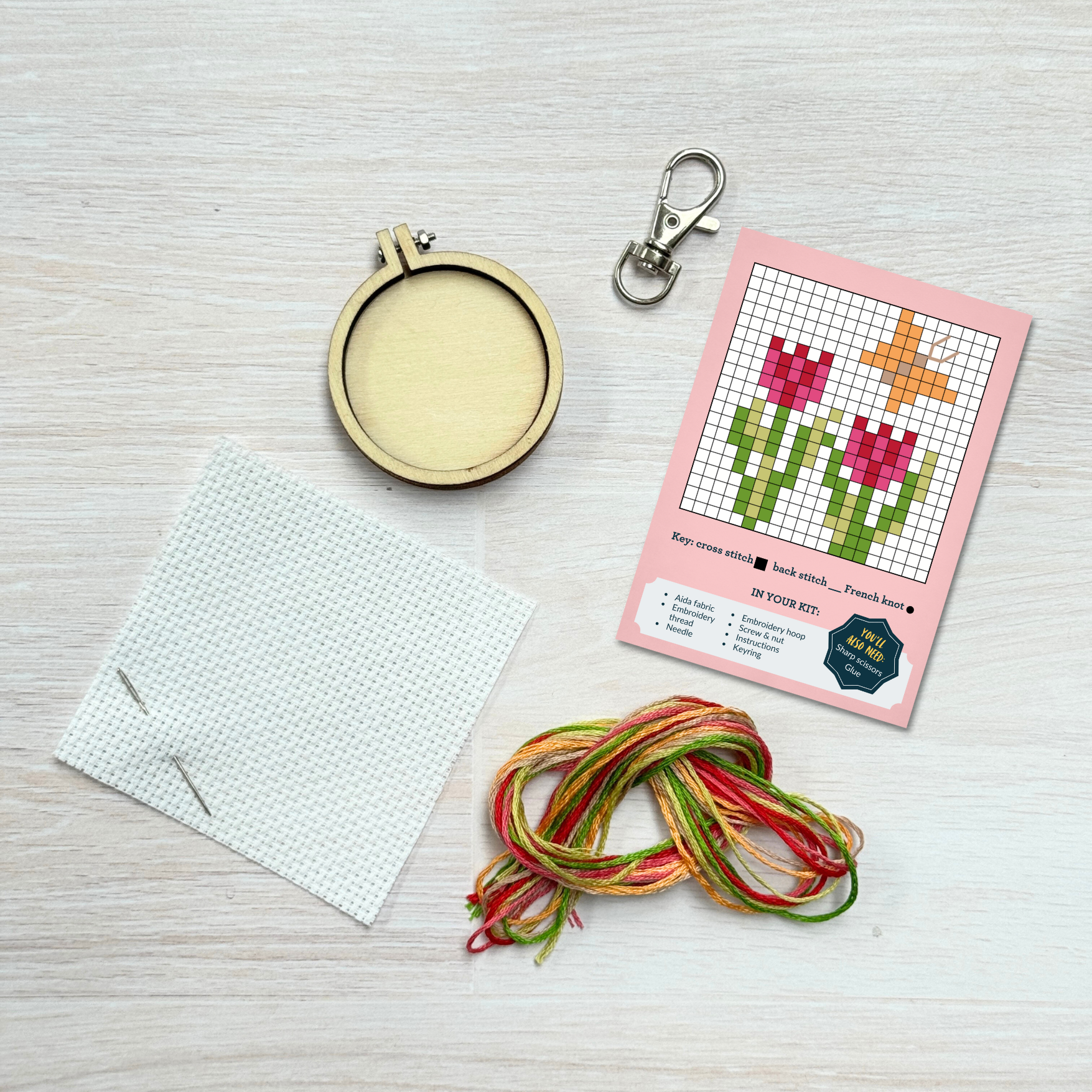 You Grow Girl mini matchbox cross stitch kit product photo - full view - BLVD Boutik