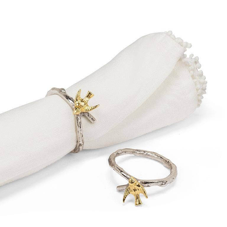 Bird on Branch Napkin Ring-2"D