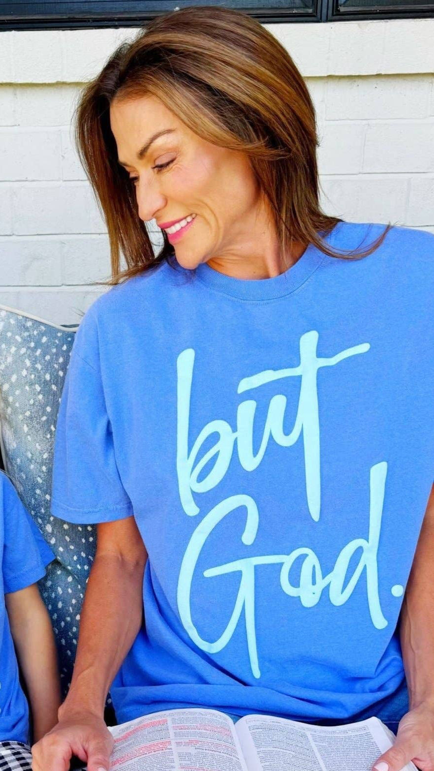 "but God" Tee/Blue