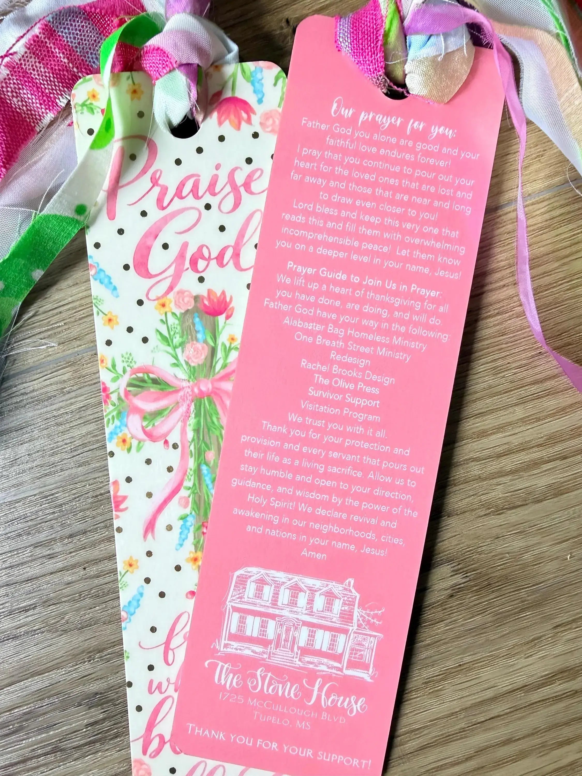 Floral bow cross tassel Bible bookmark product photo - detail view - BLVD Boutik