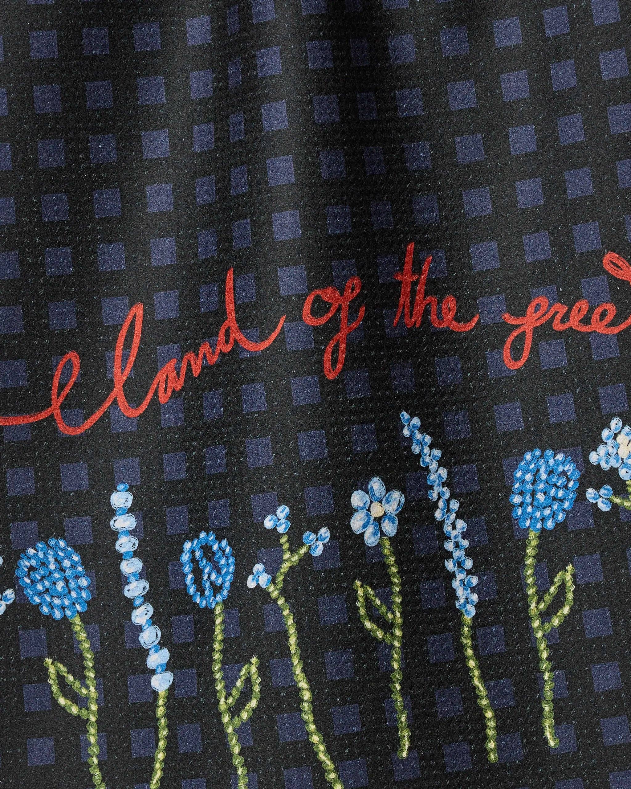 Land of Free tea towel product photo - styled view - BLVD Boutik