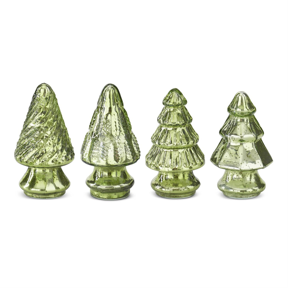 Mini light green mercury glass Christmas tree, original product photo
