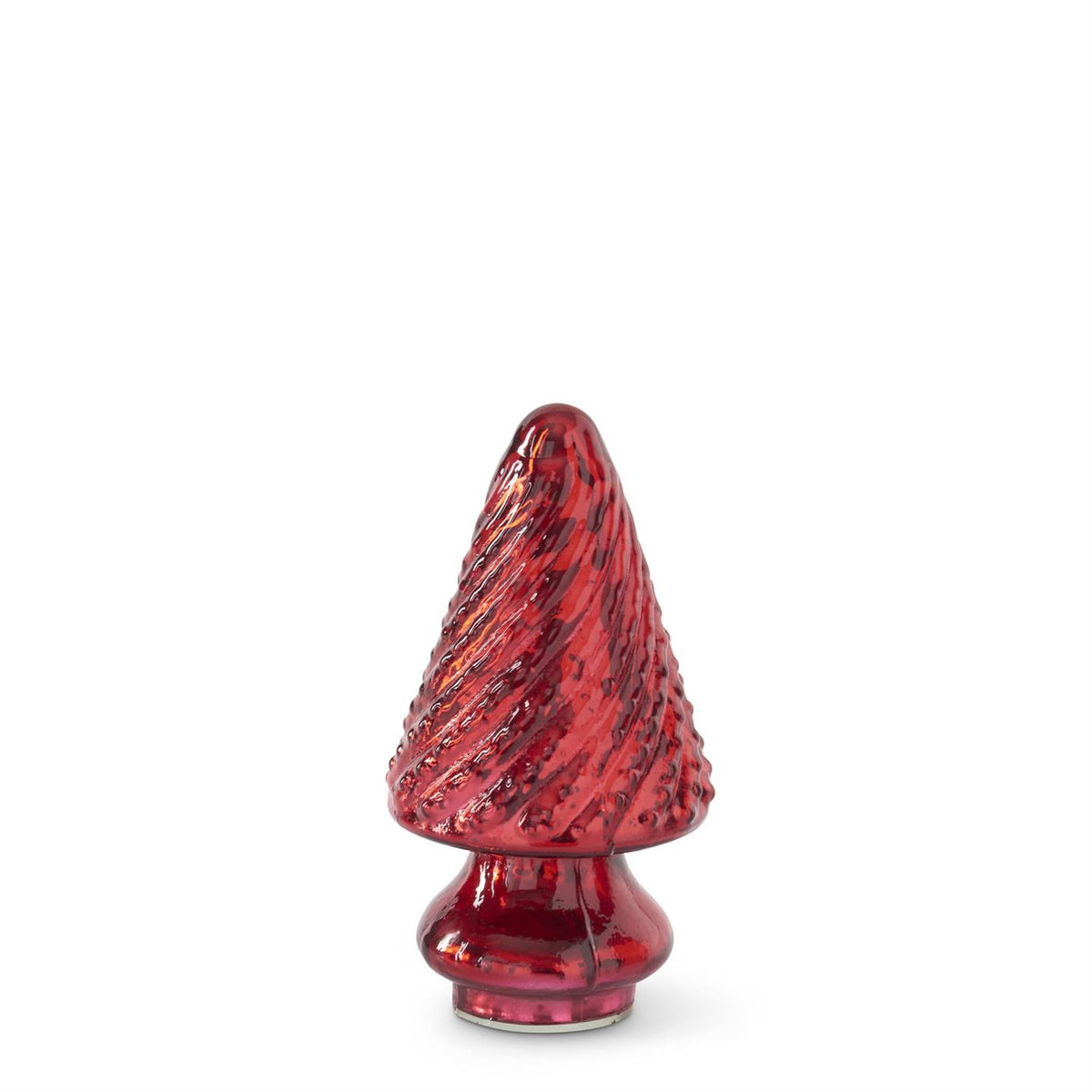 Mini red mercury glass Christmas tree, alternate view 2