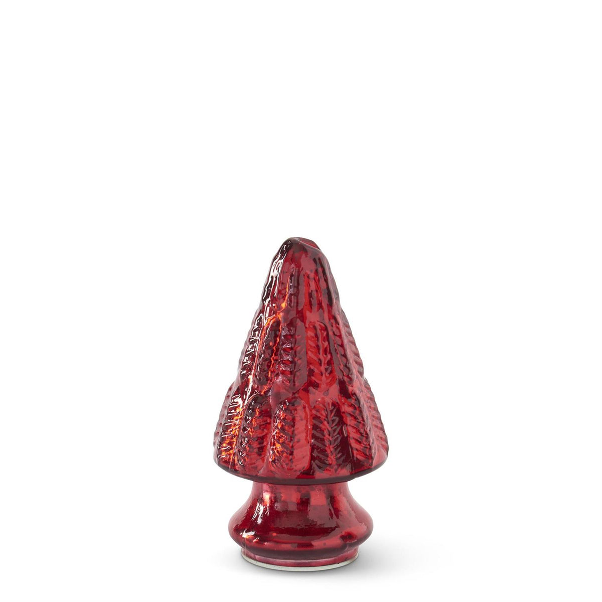 Mini red mercury glass Christmas tree, alternate view 4