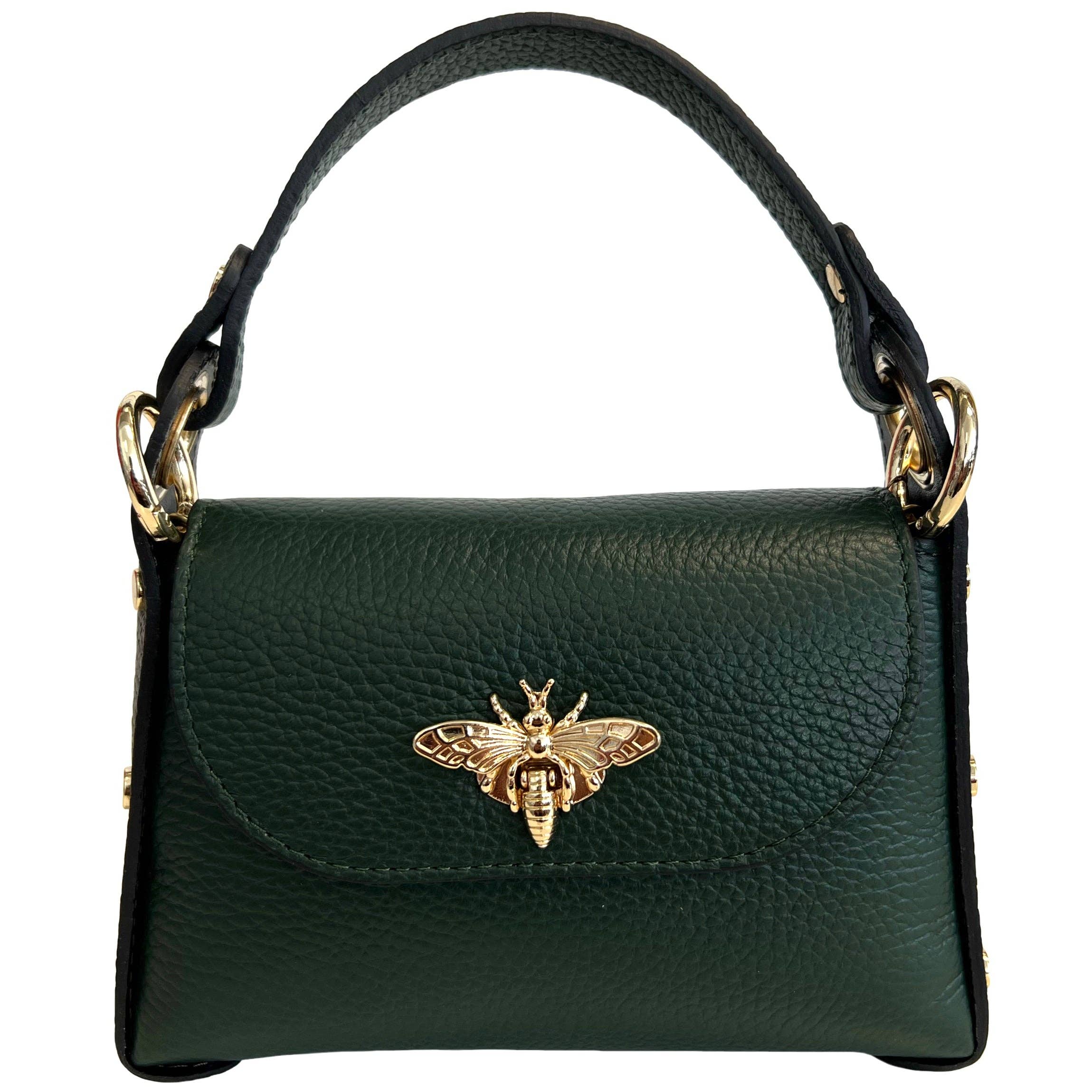 Mini leather bag with fly closure accessory - lifestyle view - BLVD Boutik