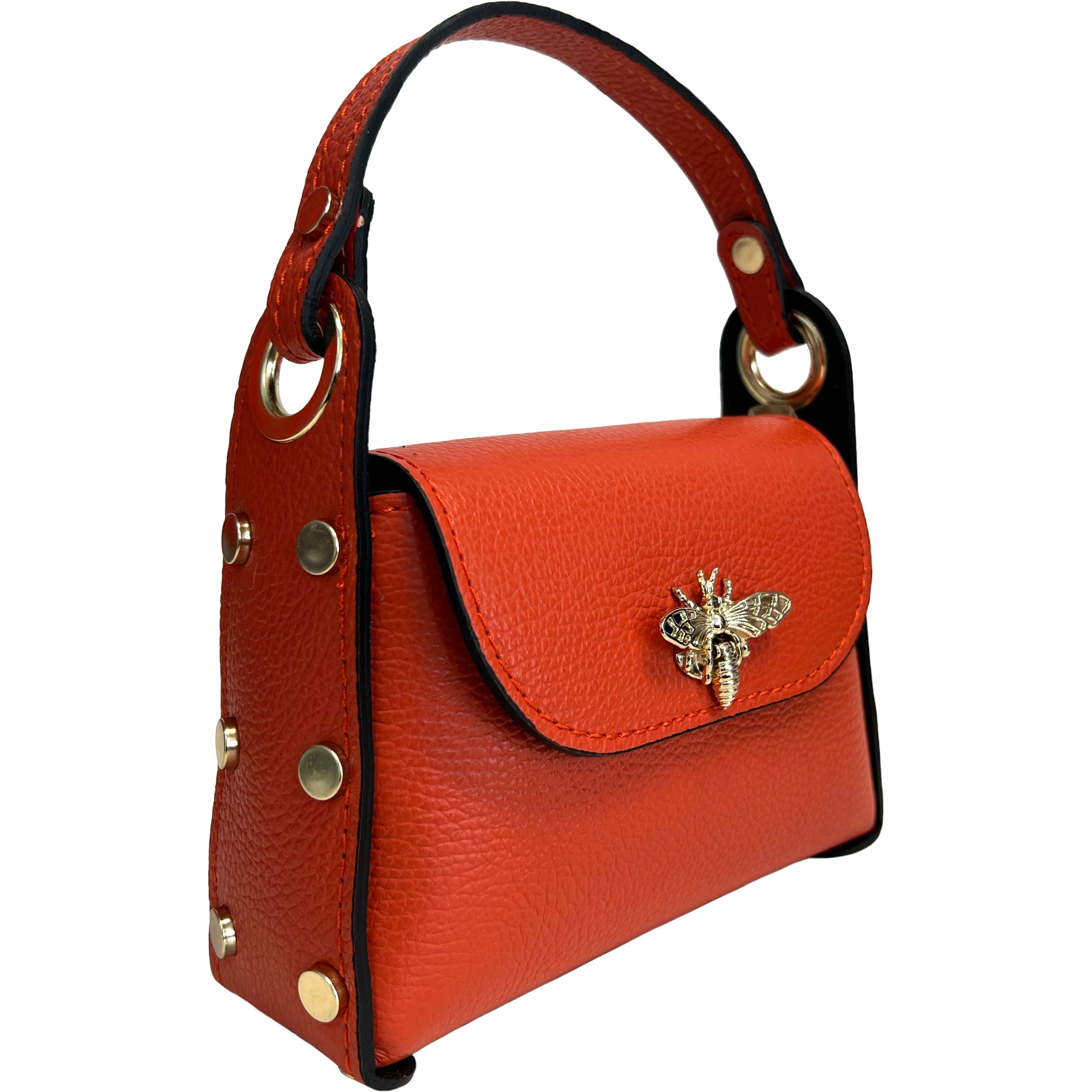 Mini leather bag with fly closure accessory - detail view - BLVD Boutik