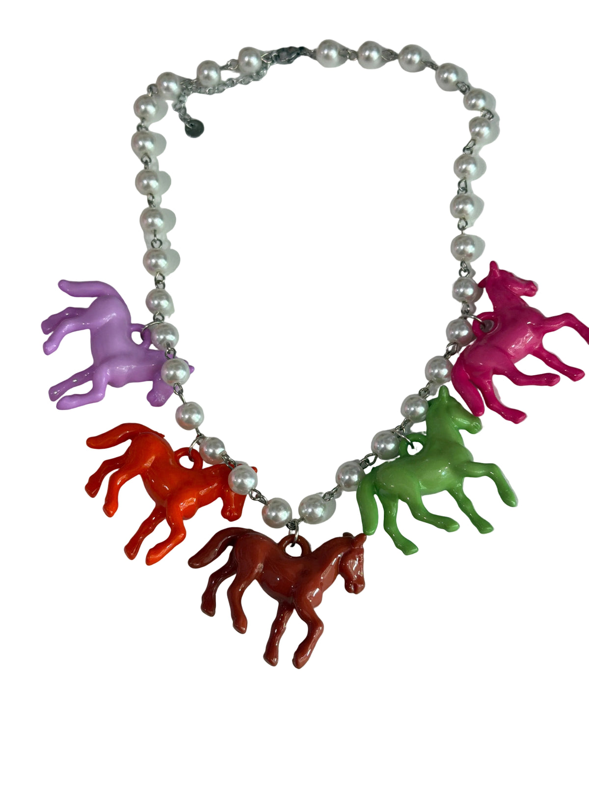 Small Bead Horse Necklace