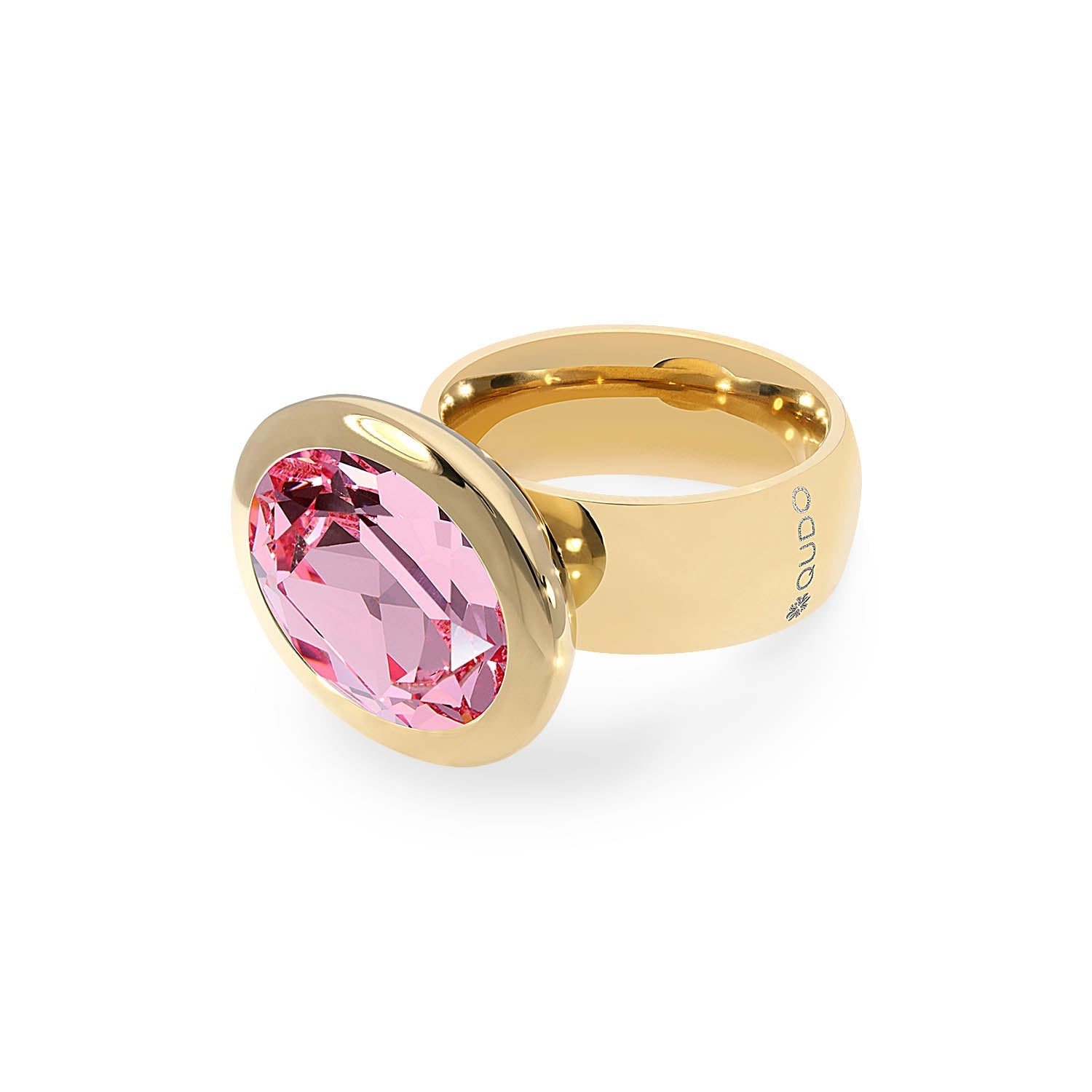 Tivola Big Crystal Ring in Light Rose