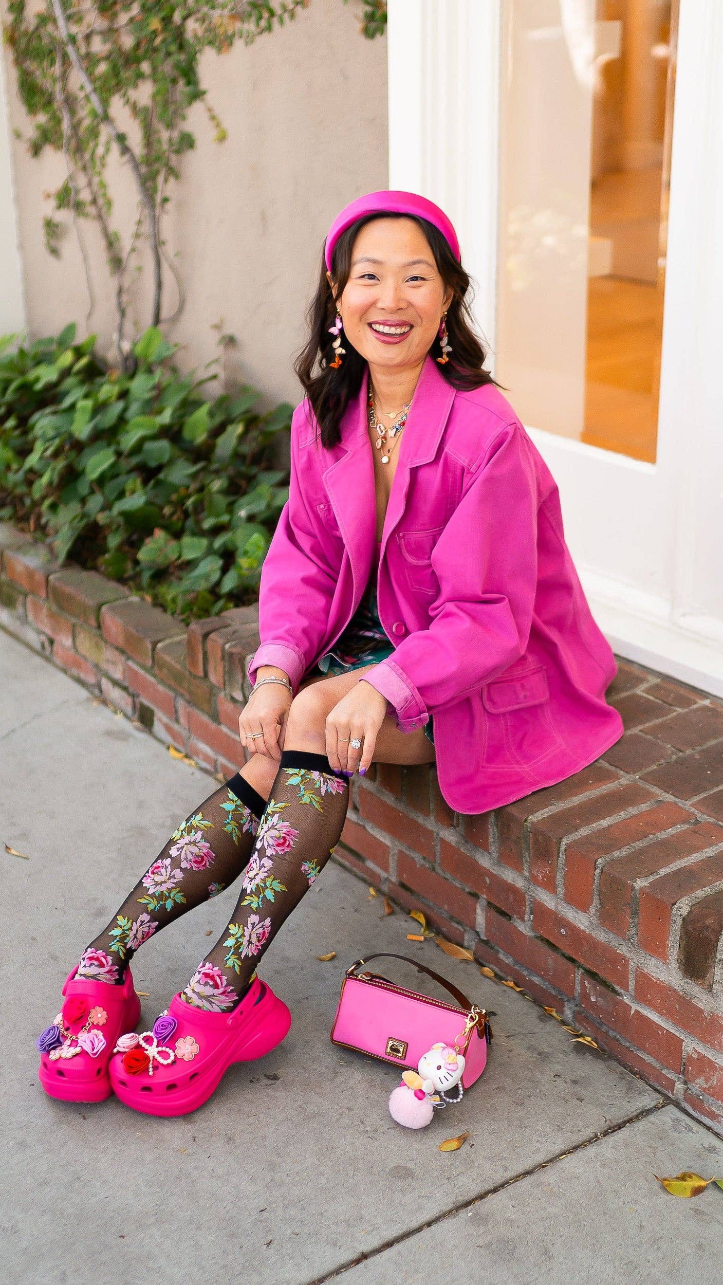 English Rose Black Sheer Knee High Sock - The BLVD