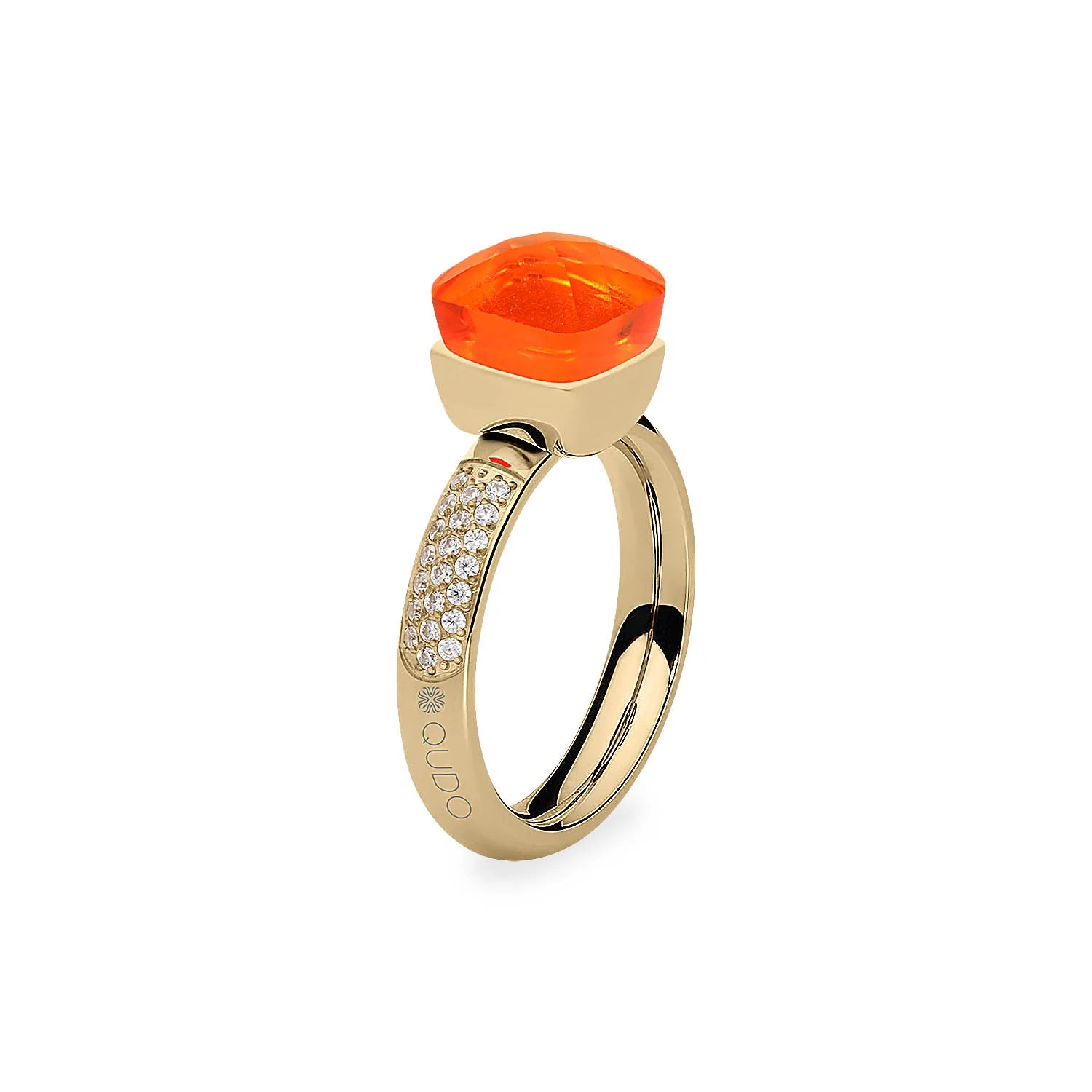 Firenze Deluxe Crystal Ring - Orange Glow