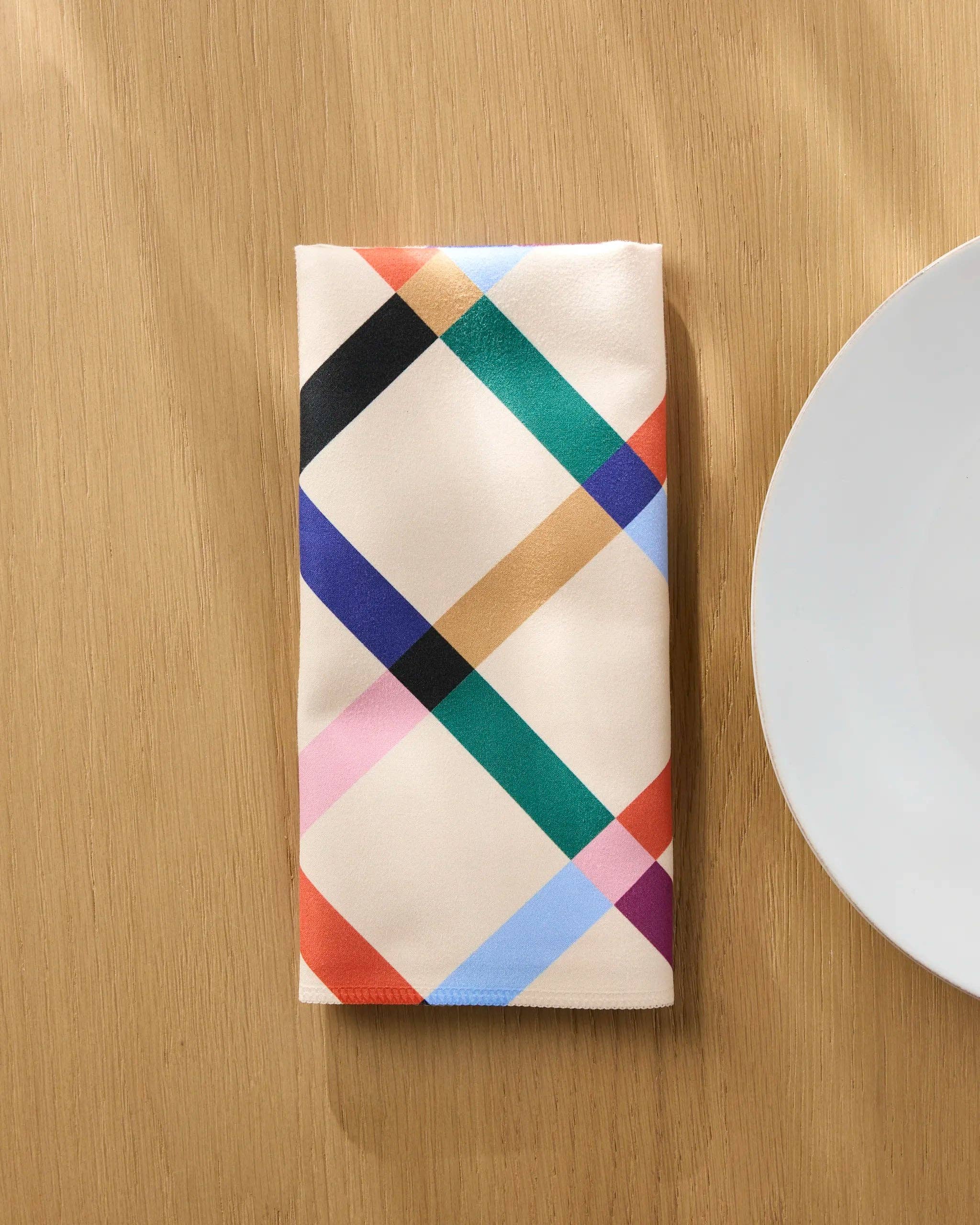 Cool Grid Dinner Napkin Set