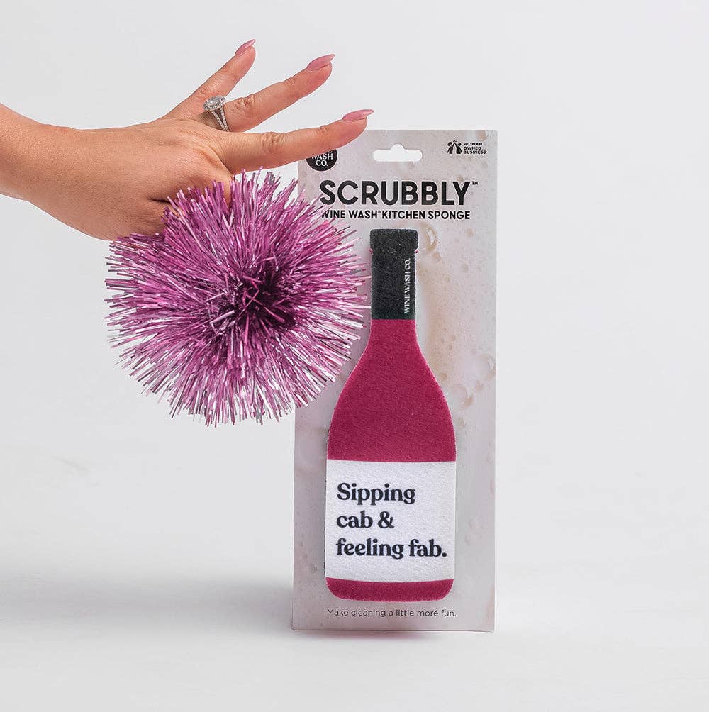 Scrubbly sponge Cabernet product photo - styled view - BLVD Boutik