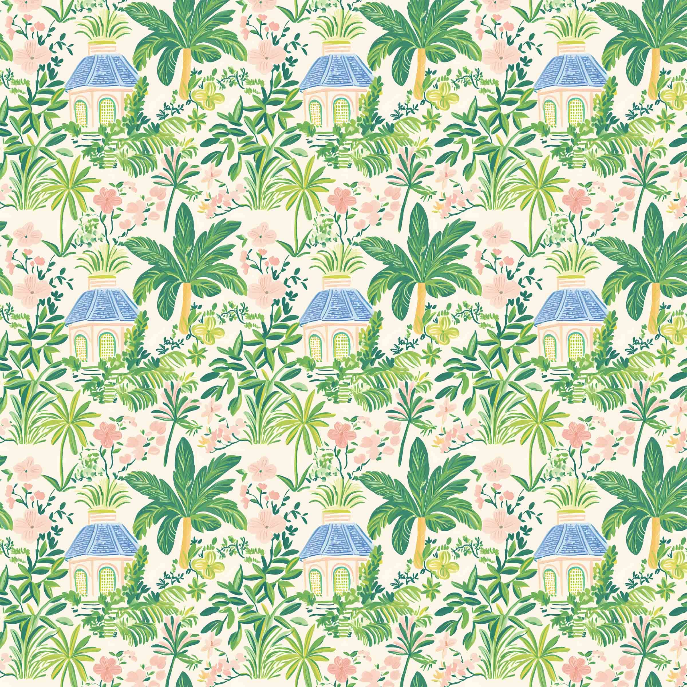 Beau Bottles Verde Palm Pavilion La Marca prosecco bottle wrap — detail view — BLVD Boutik
