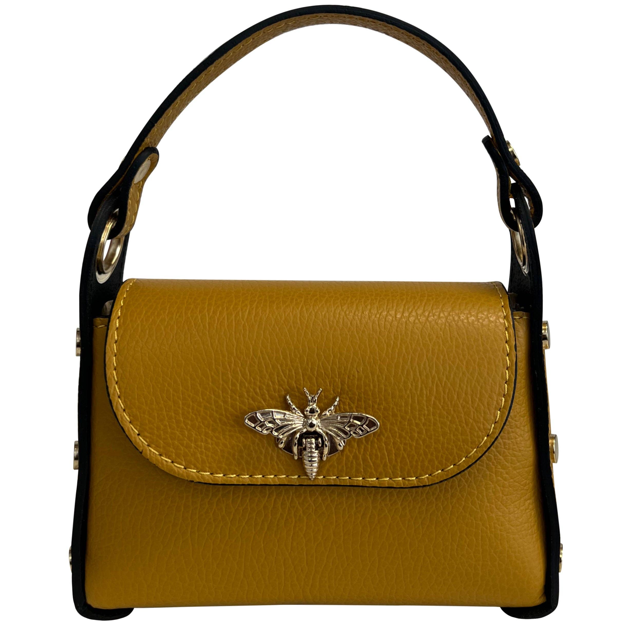 Mini leather bag with fly closure accessory - alternate view - BLVD Boutik