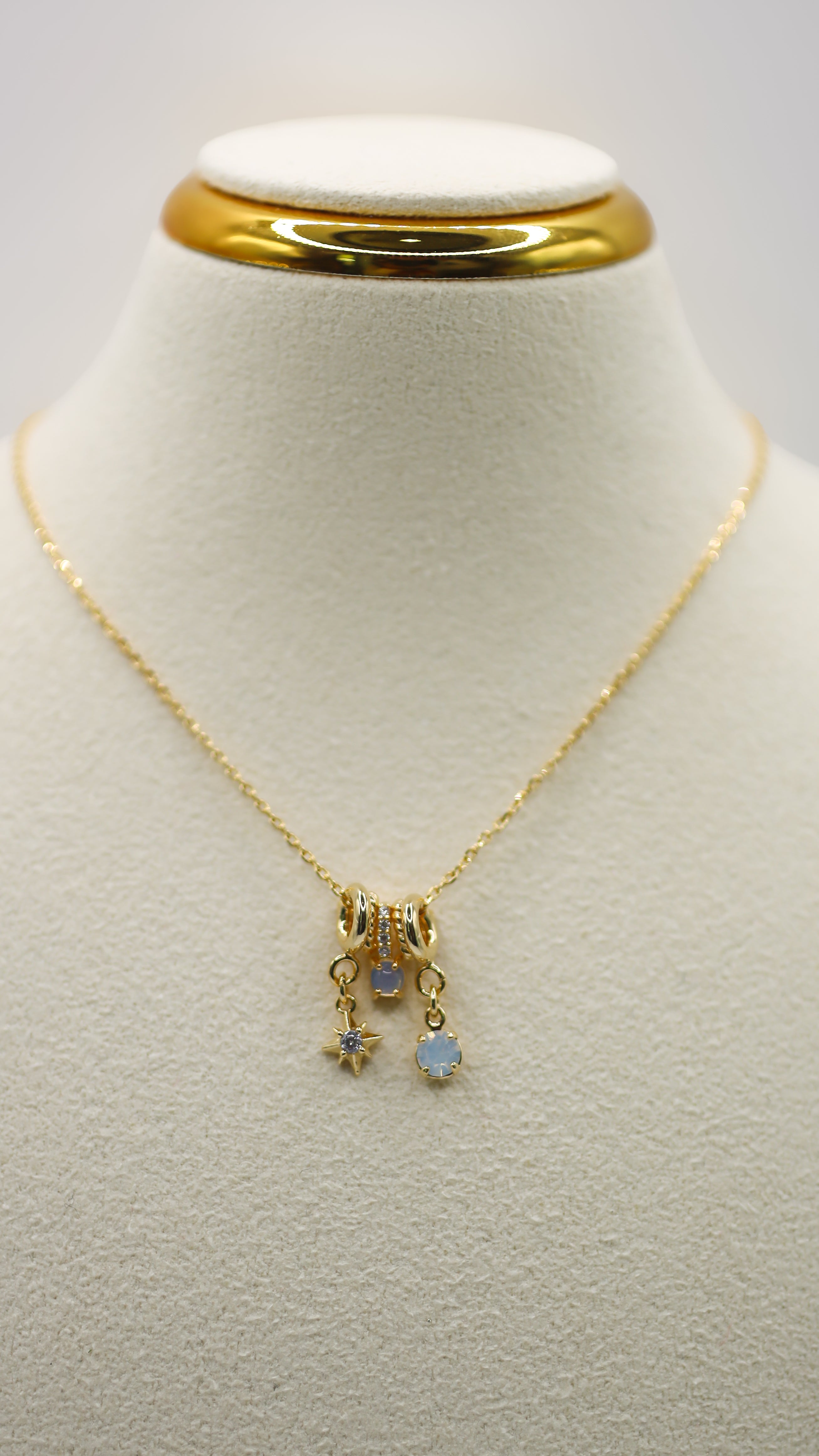 Multi Charm Gold Necklace