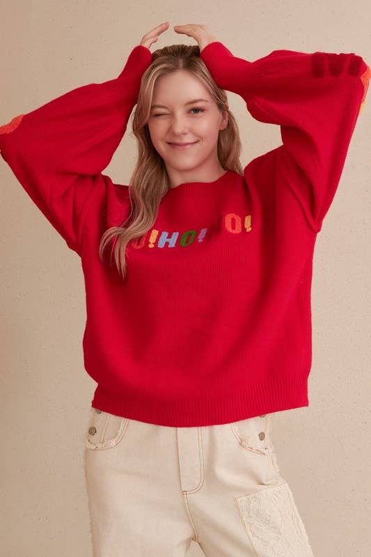 OVERSIZE Christmas Sweater with Lettering - The BLVD