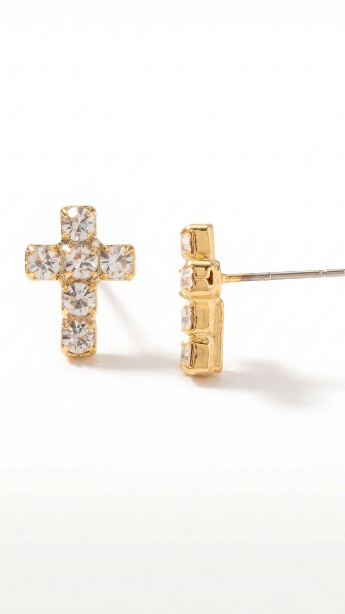 Carly Cross Stud Earrings